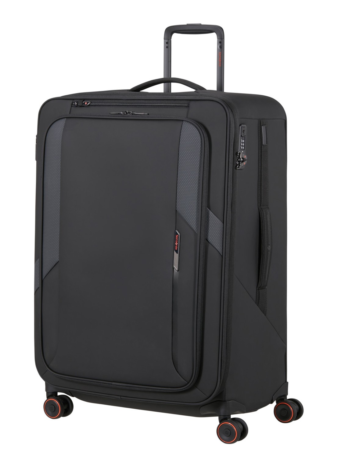 Samsonite Glazed vergrootbare spinner 78 cm - voorkant 2 zwart