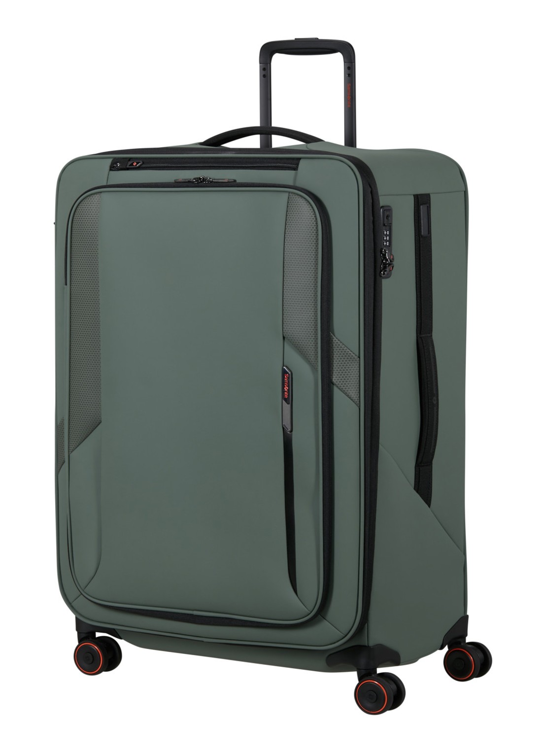 Samsonite Glazed vergrootbare spinner 78 cm - voorkant 5 mosgroen