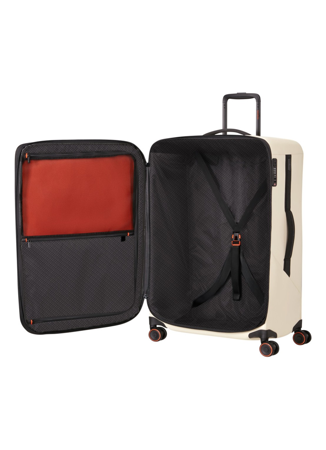 Samsonite Glazed vergrootbare spinner 78 cm - achterkant zand