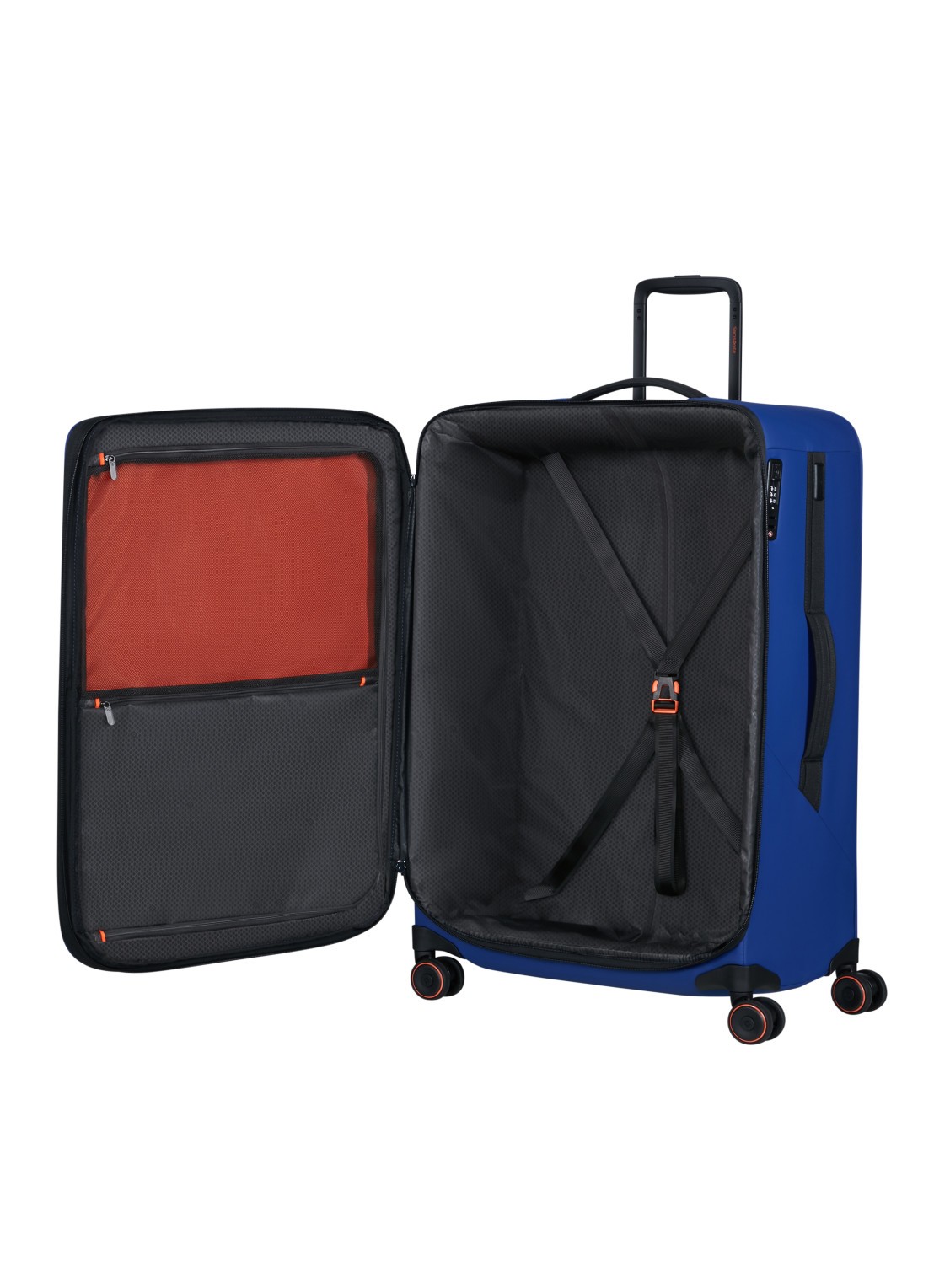 Samsonite Glazed vergrootbare spinner 84 cm - achterkant kobaltblauw