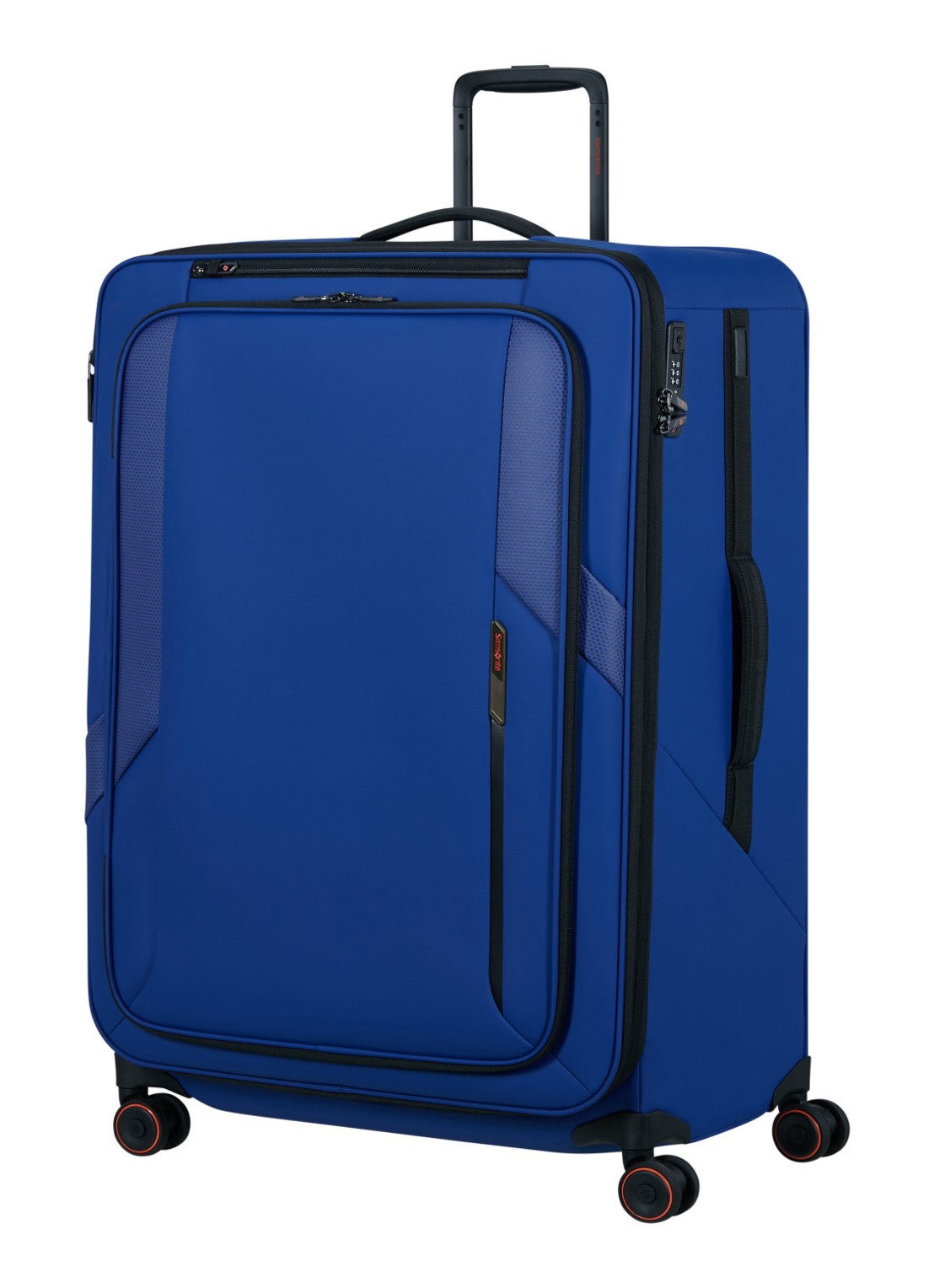 Samsonite Glazed vergrootbare spinner 84 cm - voorkant 3 kobaltblauw