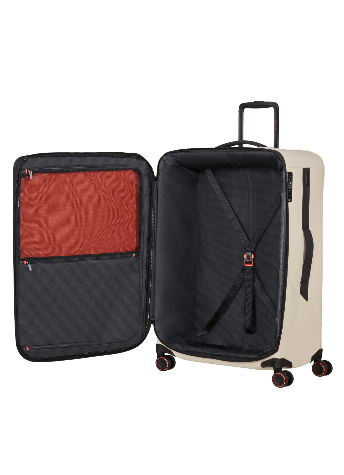 Samsonite Glazed vergrootbare spinner 84 cm - achterkant 5 zand