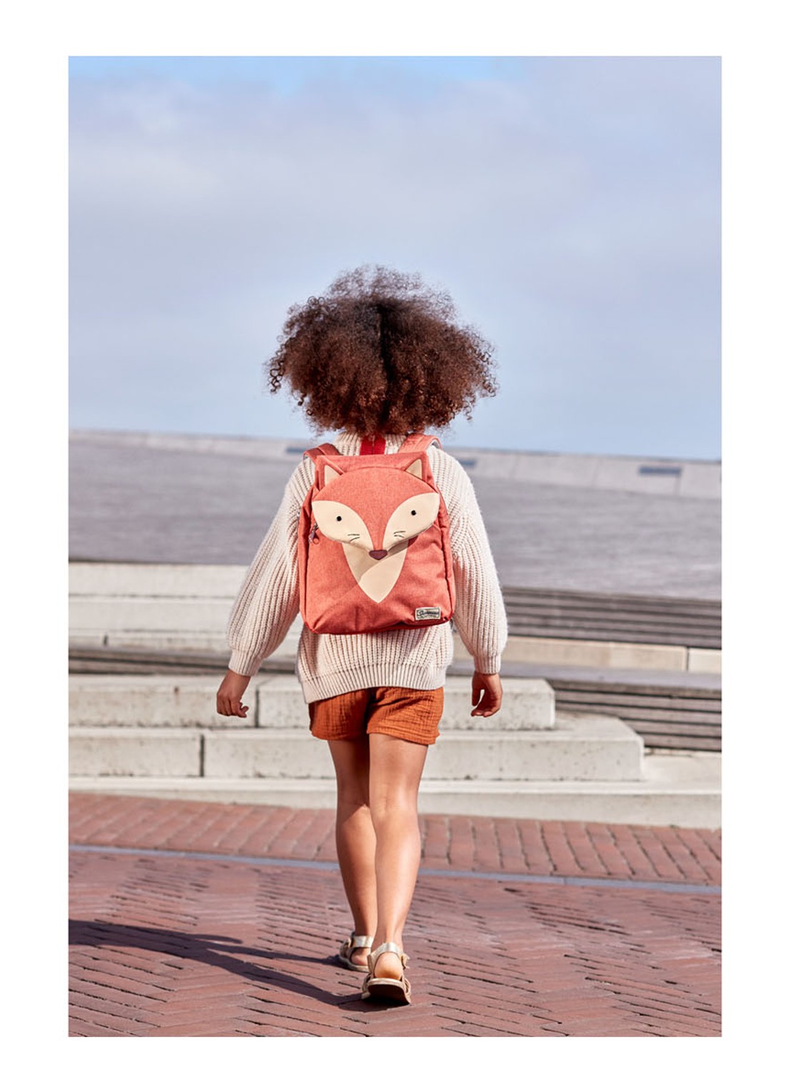 Samsonite Happy Sammies S Fox William rugzak met applicatie - voorkant 2 donkeroranje