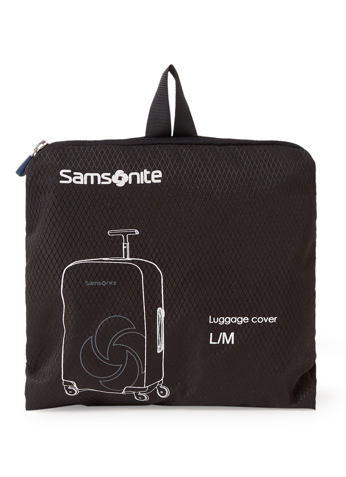 Samsonite Kofferhoes L/M spinner 65/75 cm - voorkant zwart