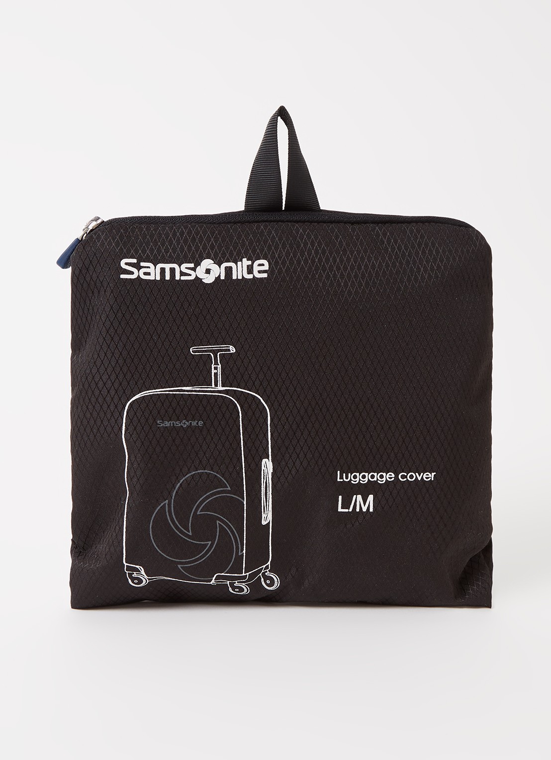 Samsonite Kofferhoes L/M spinner 65/75 cm - voorkant 2 zwart