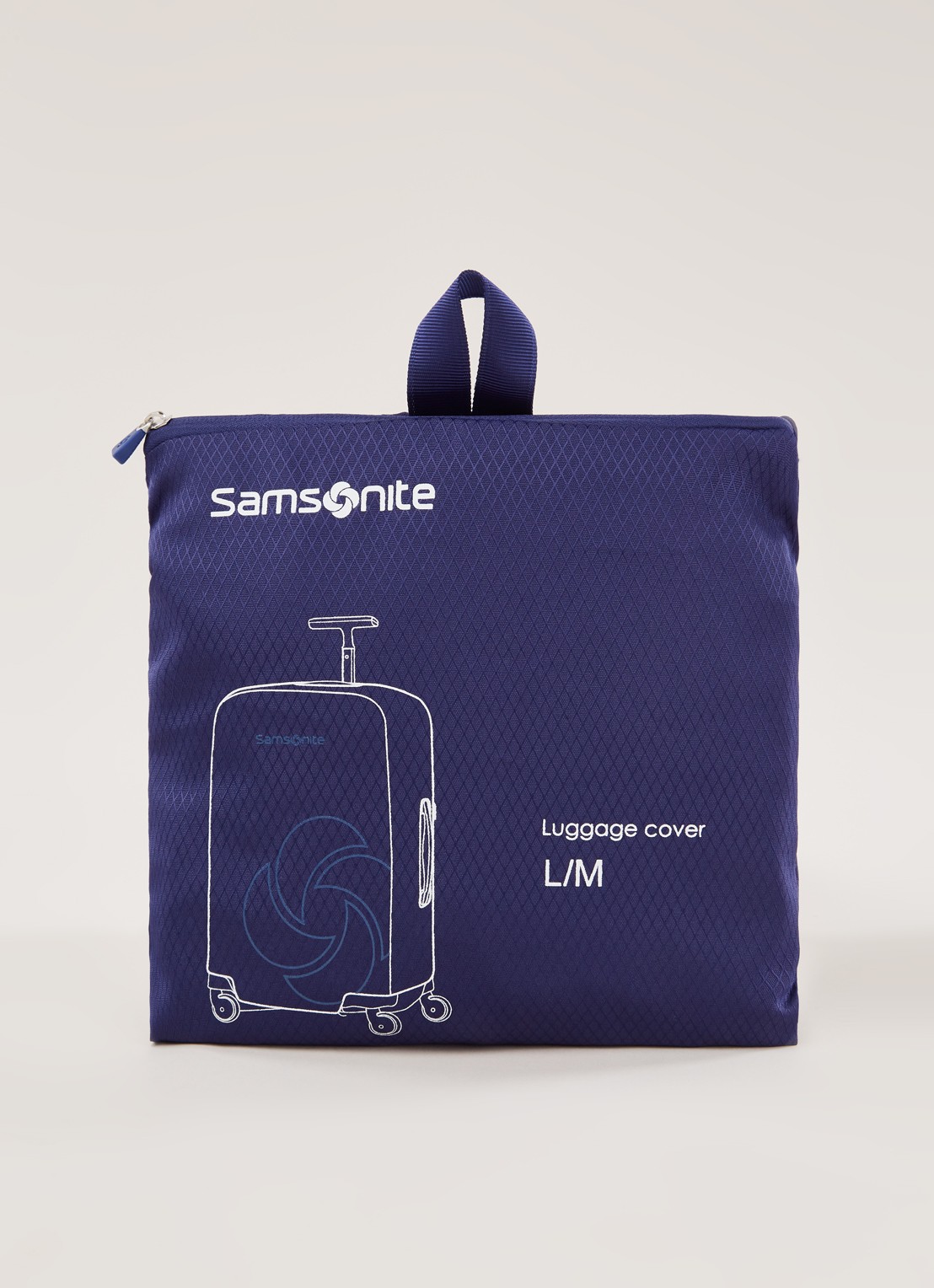 Samsonite Kofferhoes M/L - voorkant 2 royalblauw