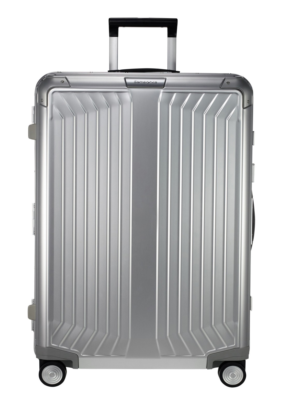 Samsonite Lite-Box Alu spinner 76 cm - voorkant zilver