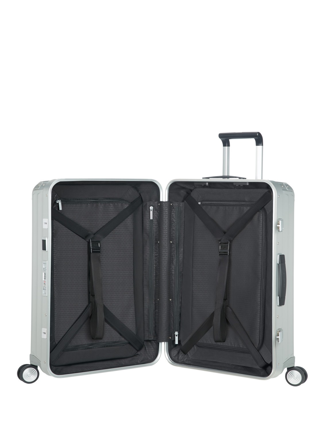 Samsonite Lite-Box Alu spinner 76 cm - voorkant 2 zilver