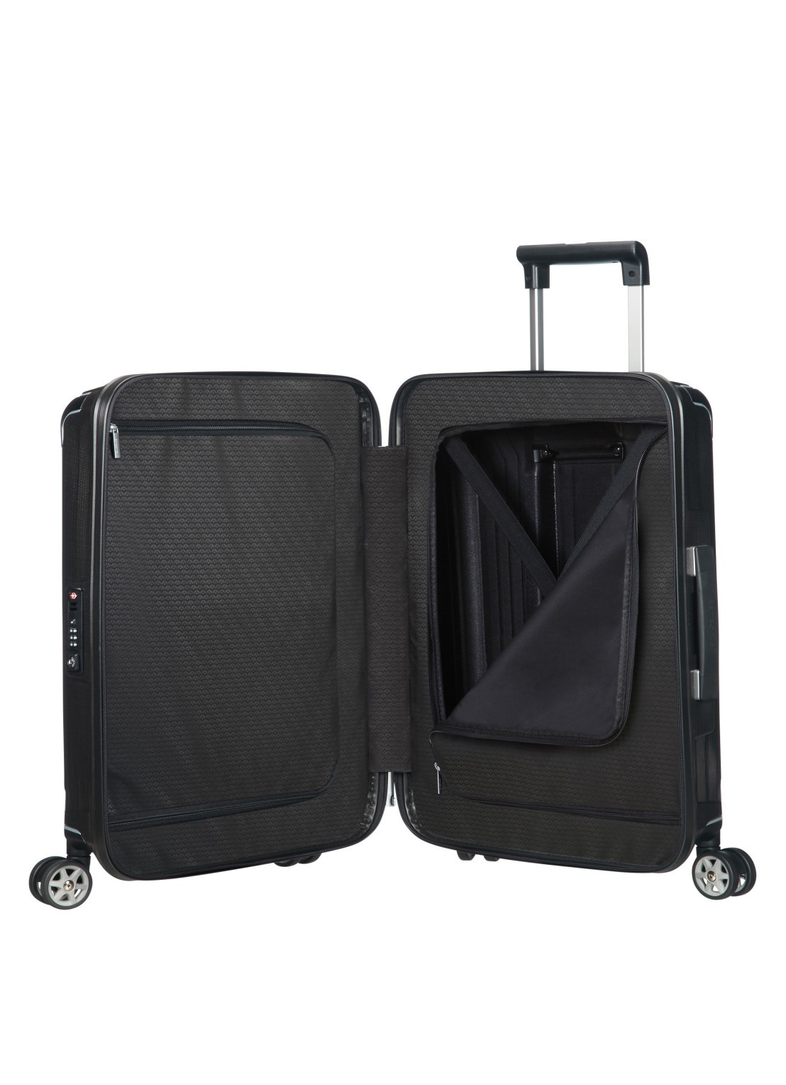 Samsonite Lite-Box spinner 55 cm - voorkant 6 zwart