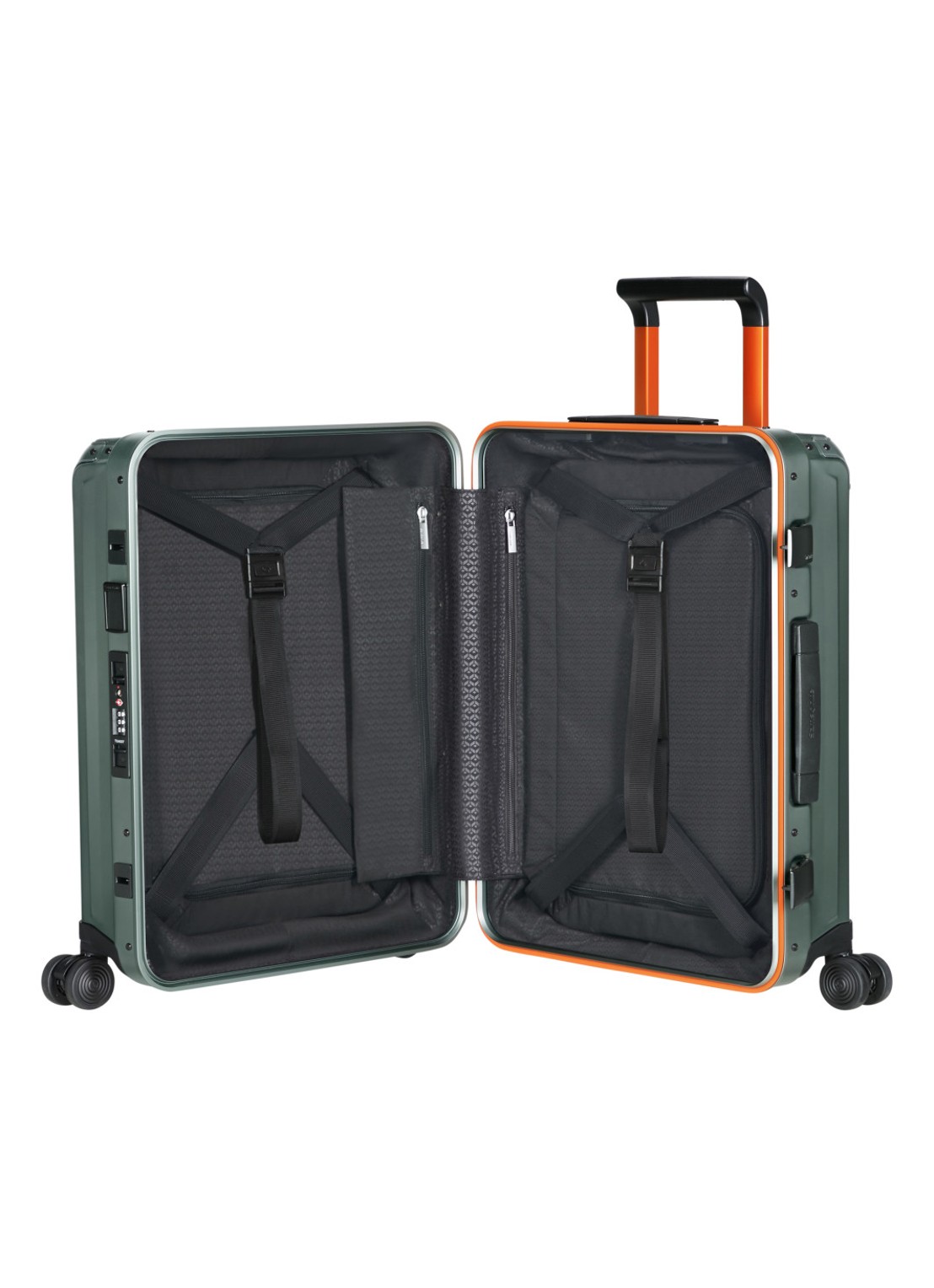 Samsonite Lite-Box spinner 55 cm - achterkant olijfgroen
