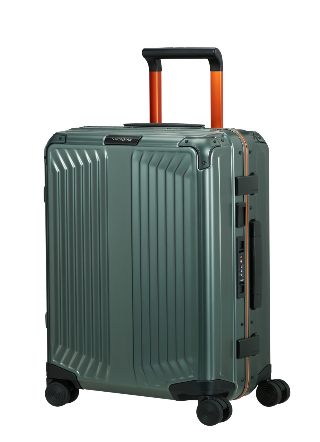Samsonite Lite-Box spinner 55 cm - voorkant 5 olijfgroen