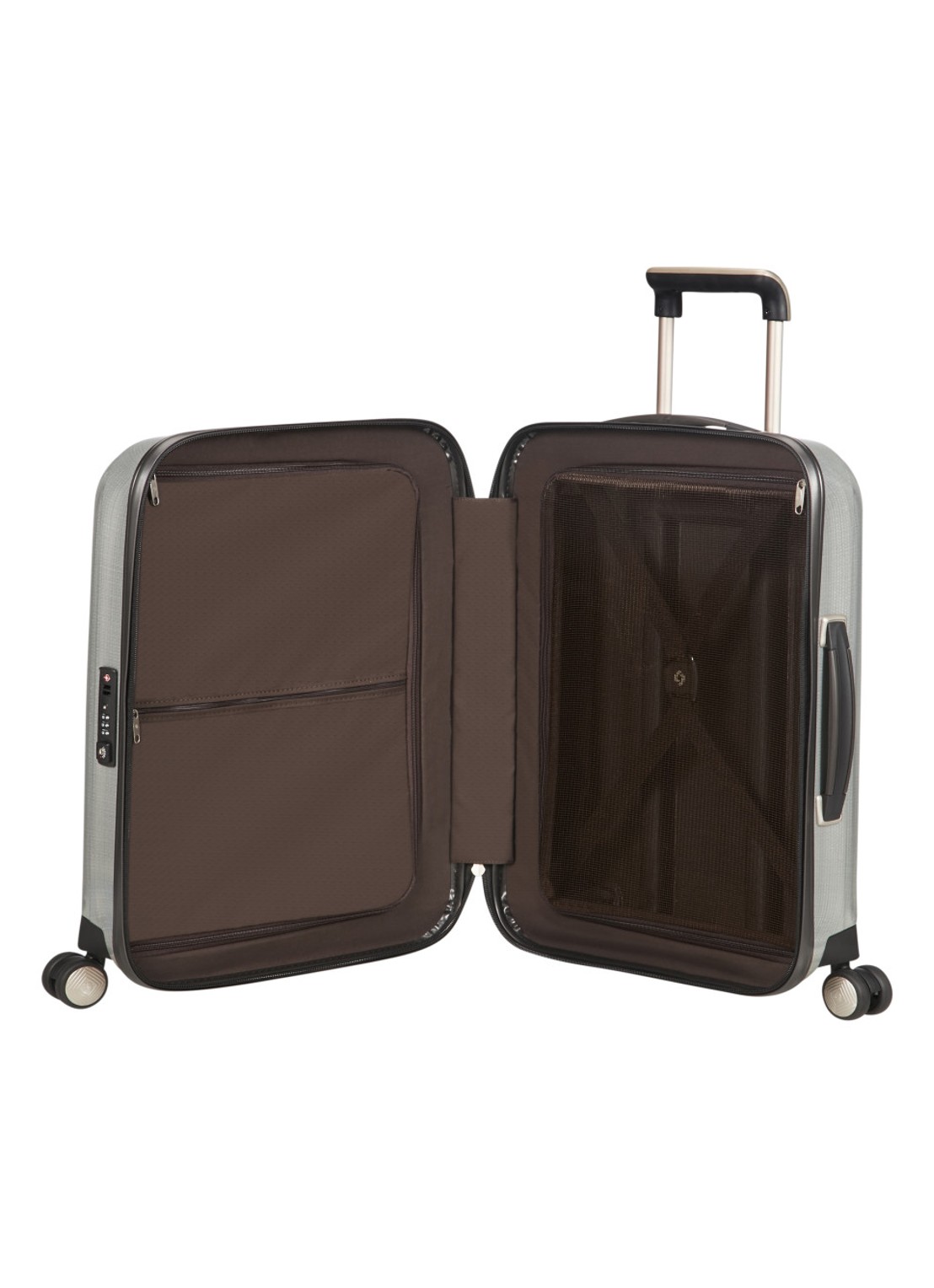 Samsonite Lite-Cube spinner 55 cm - voorkant 2 zilver