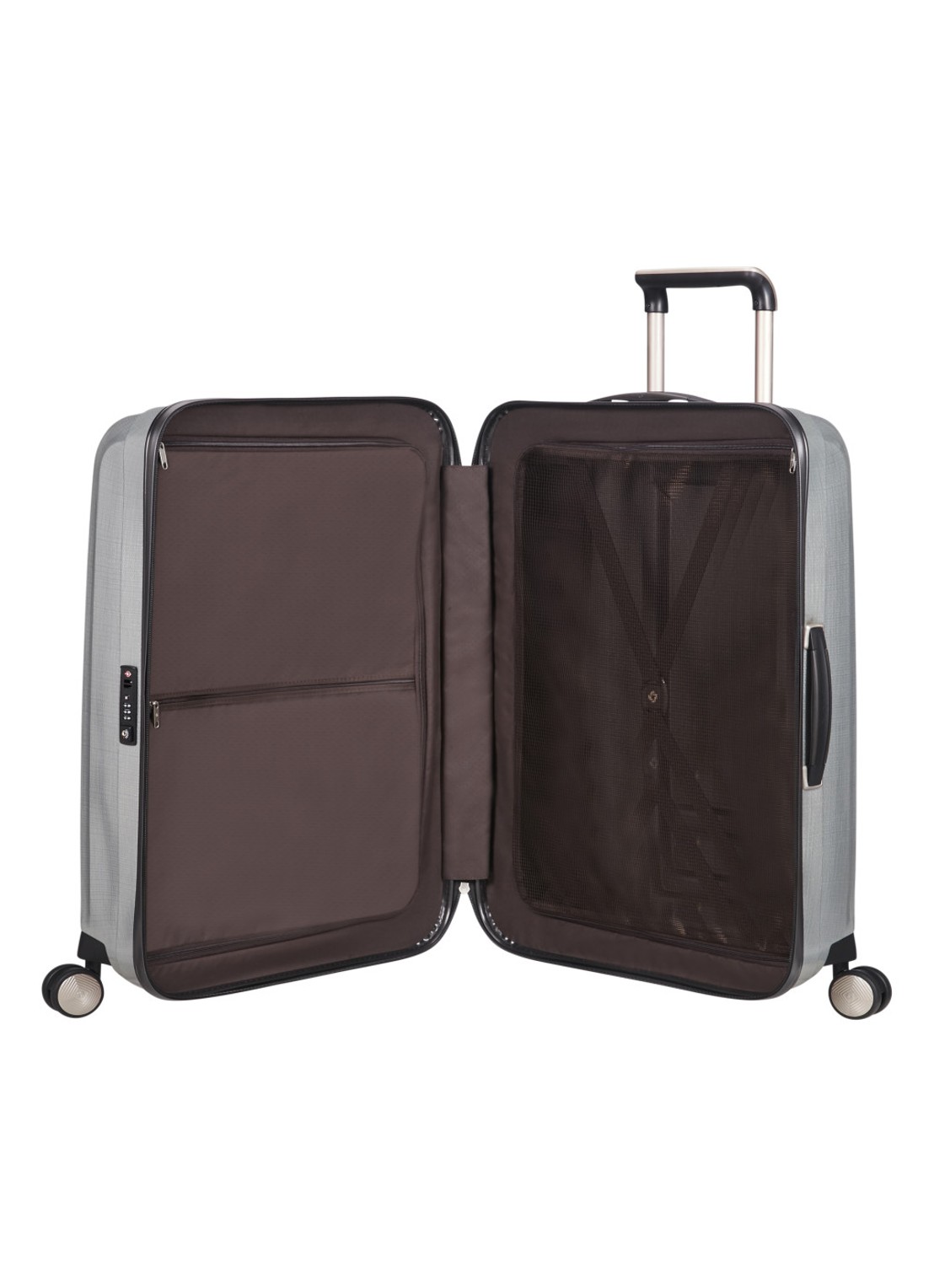 Samsonite Lite-Cube spinner 76 cm - voorkant 4 silver / zilver