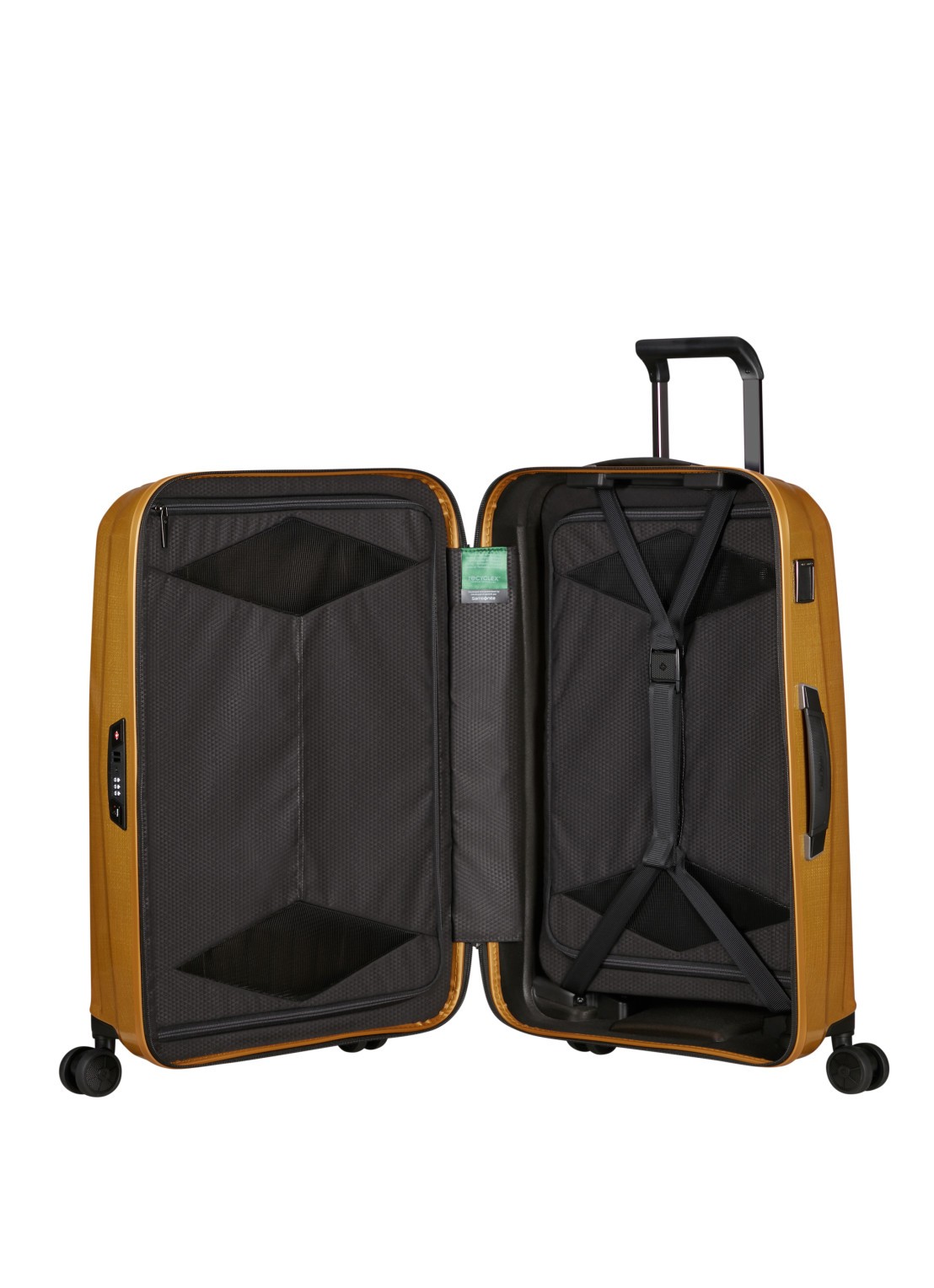 Samsonite Major-Lite spinner 69 cm - voorkant 2 okergeel