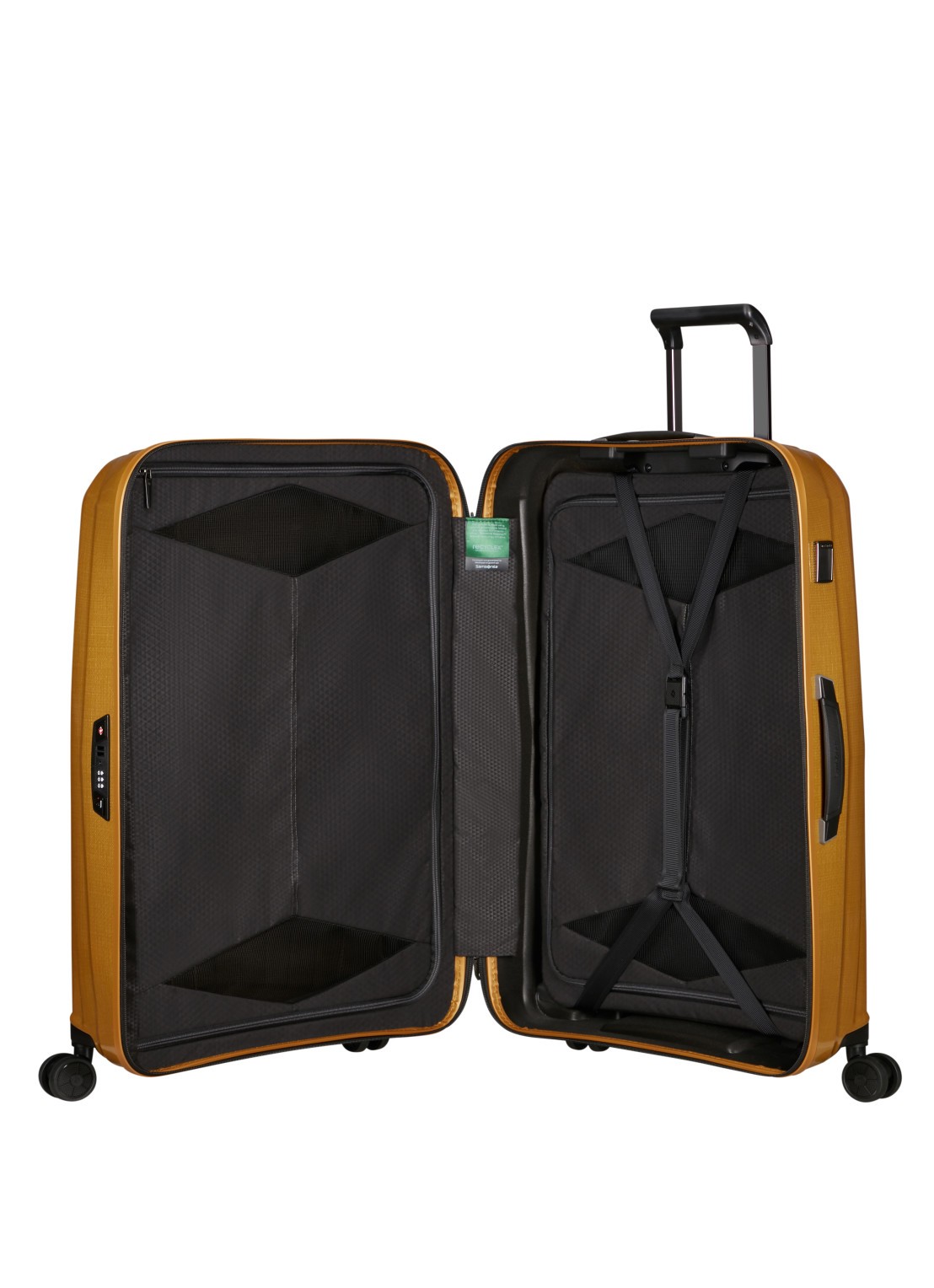 Samsonite Major-Lite spinner 77 cm - voorkant 7 okergeel