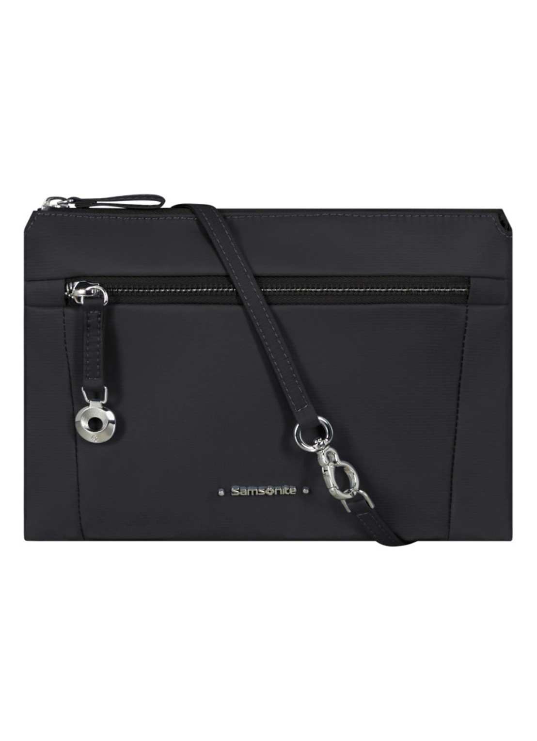 Samsonite Move Journey Mini schoudertas met logo - voorkant 2 zwart