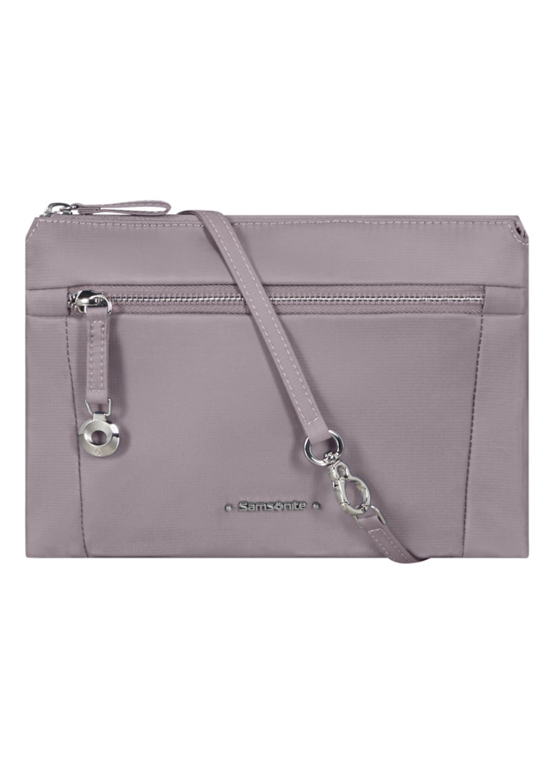 Samsonite Move Journey Mini schoudertas met logo - voorkant beige
