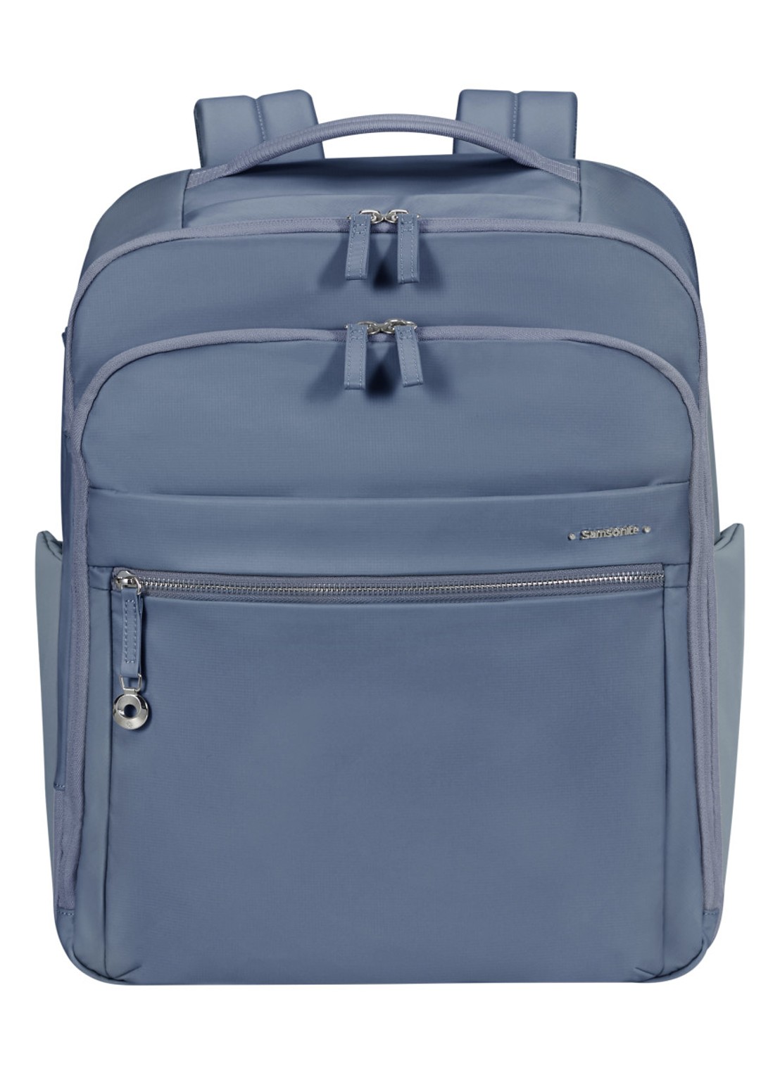 Samsonite Move Journey rugzak met logo - voorkant staalblauw