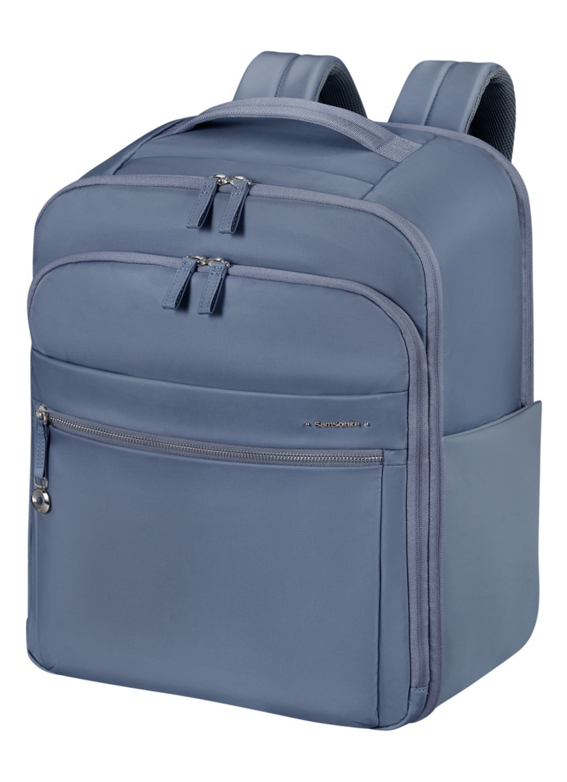 Samsonite Move Journey rugzak met logo - voorkant 2 staalblauw