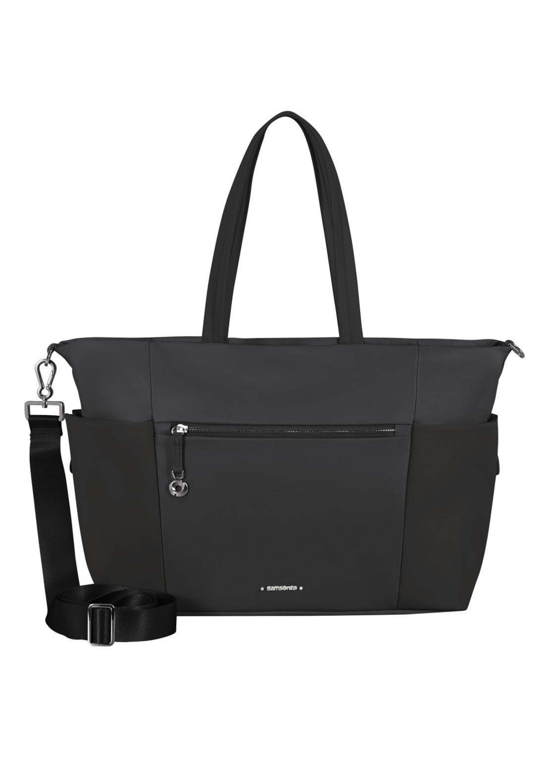 Samsonite Move Journey schoudertas met 14,1 inch laptopvak - voorkant zwart