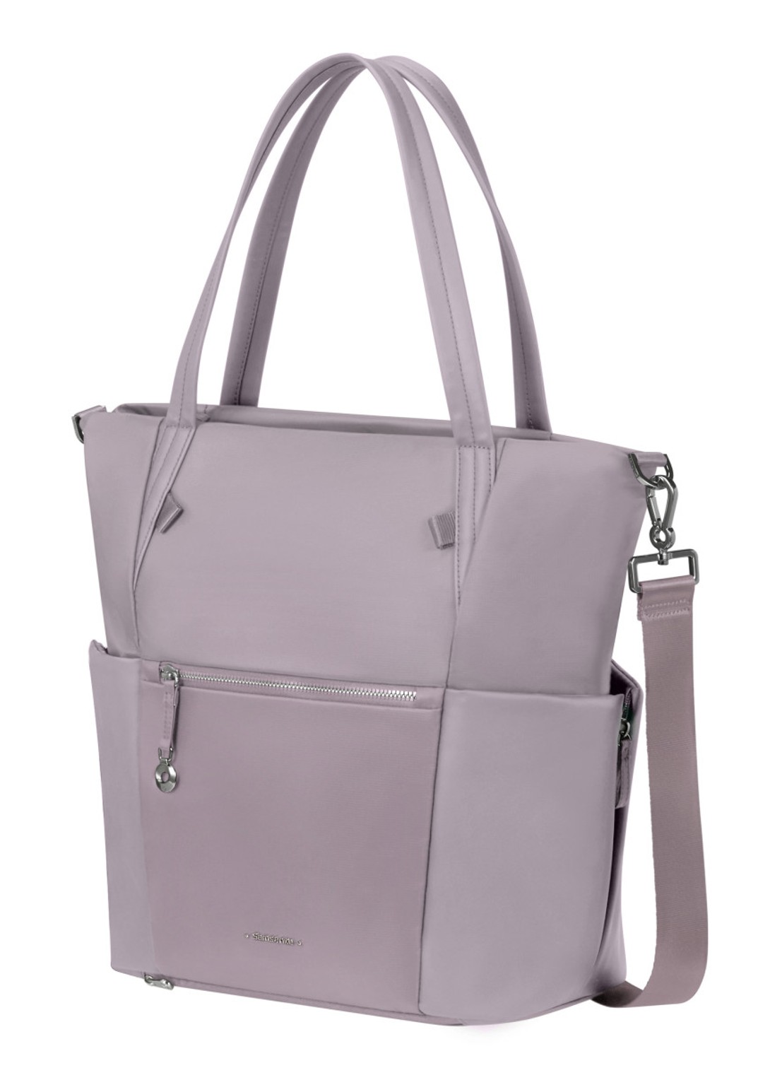 Samsonite Move Journey schoudertas met 14,1 inch laptopvak - voorkant beige