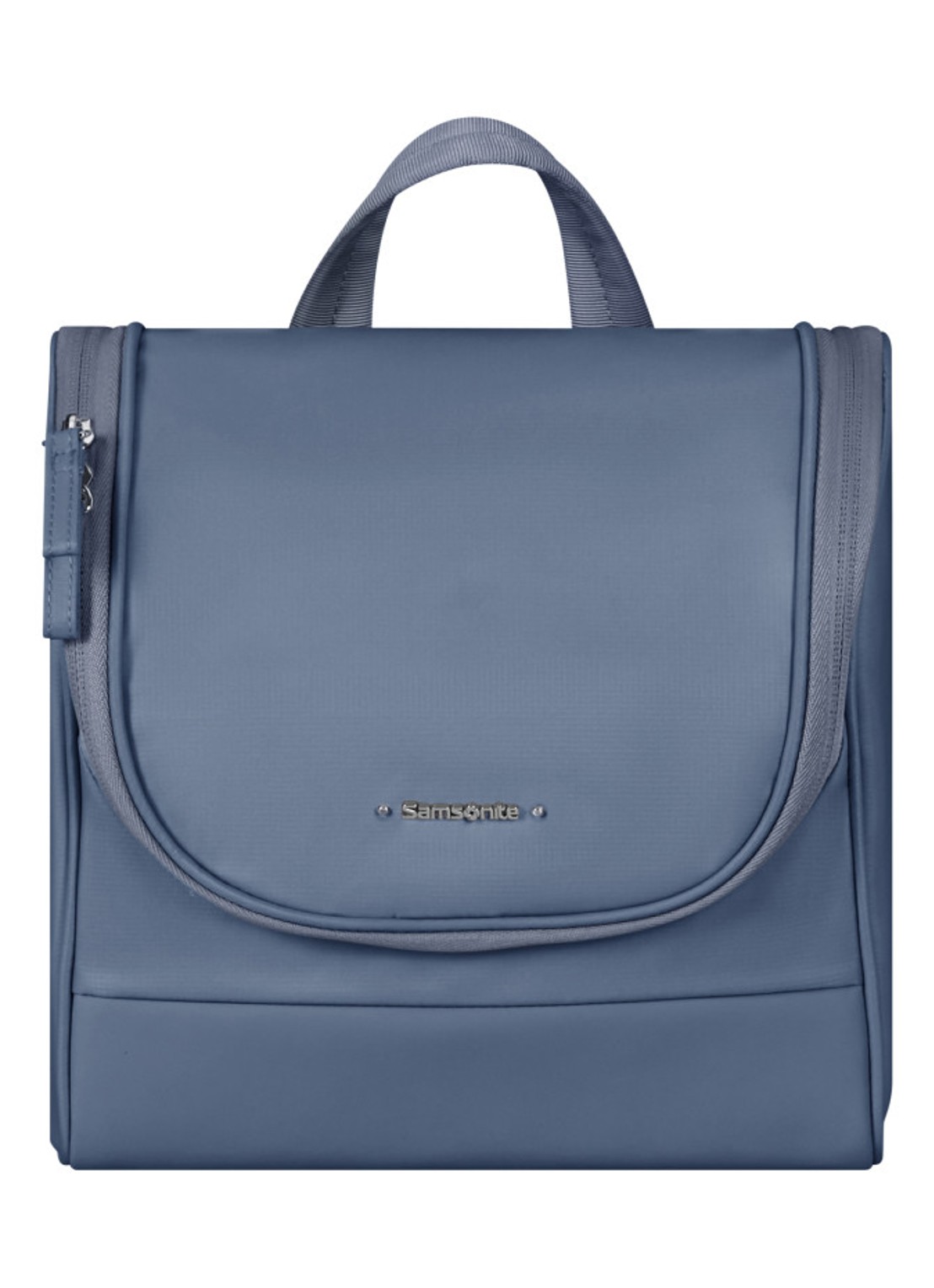 Samsonite Move Journey toilettas met logo - voorkant 2 staalblauw