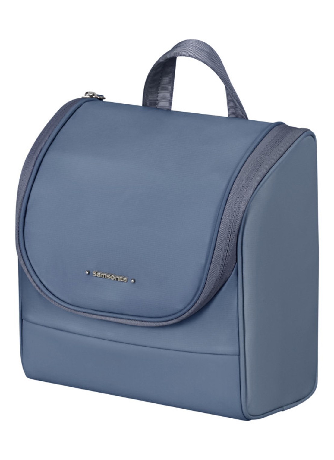 Samsonite Move Journey toilettas met logo - voorkant 3 staalblauw