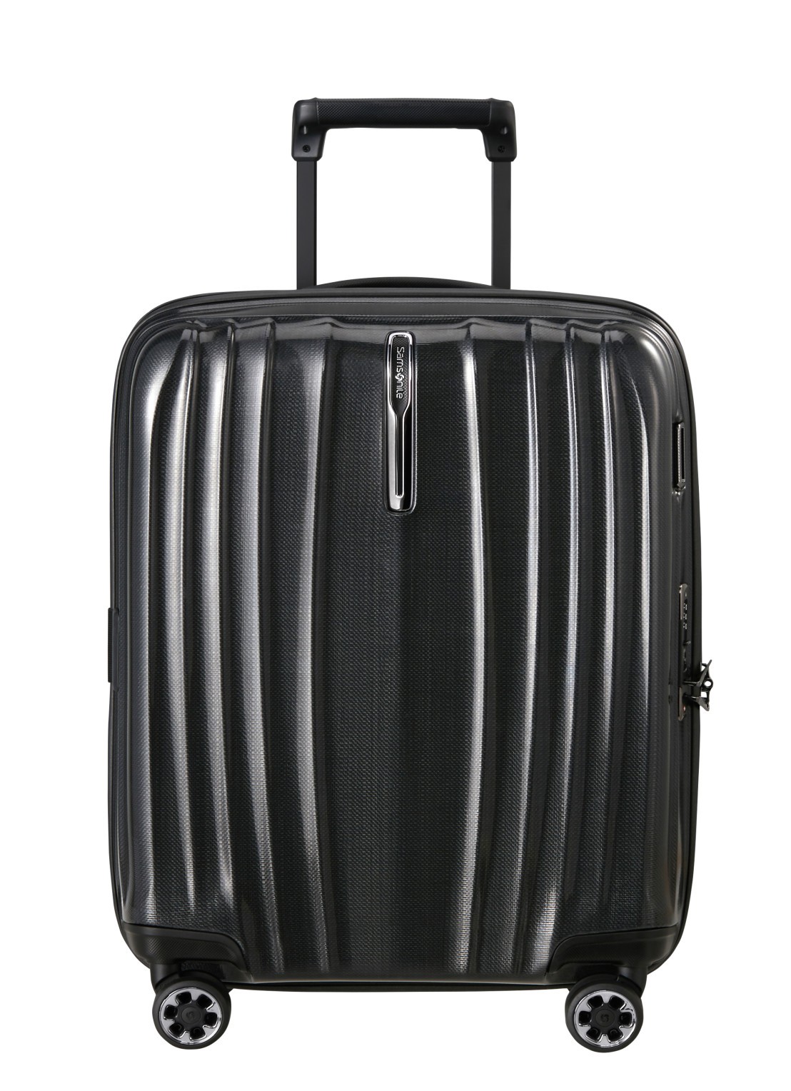 Samsonite Nexis vergrootbare spinner 55 cm - voorkant 3 zwart