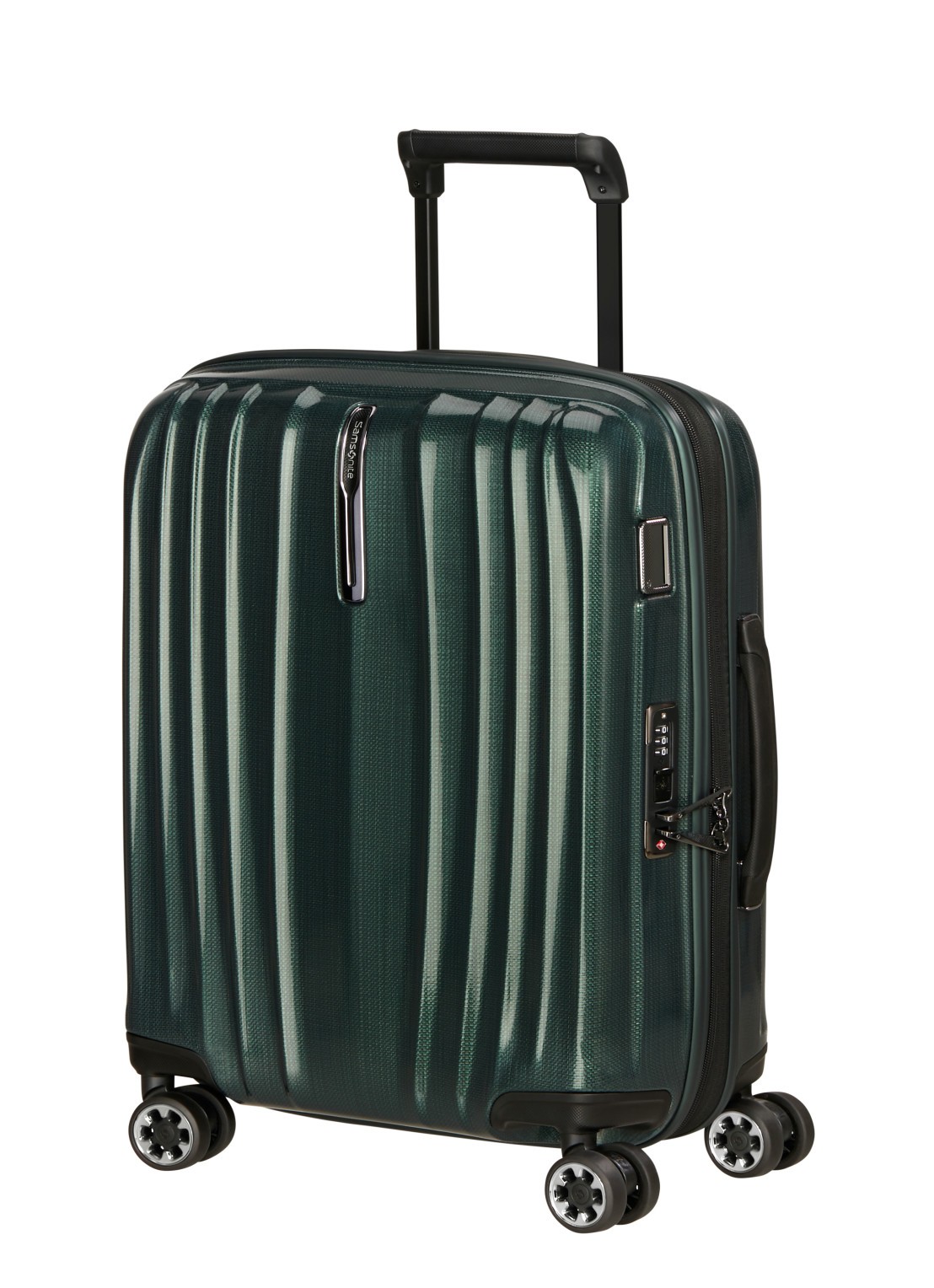 Samsonite Nexis vergrootbare spinner 55 cm - voorkant 5 groen