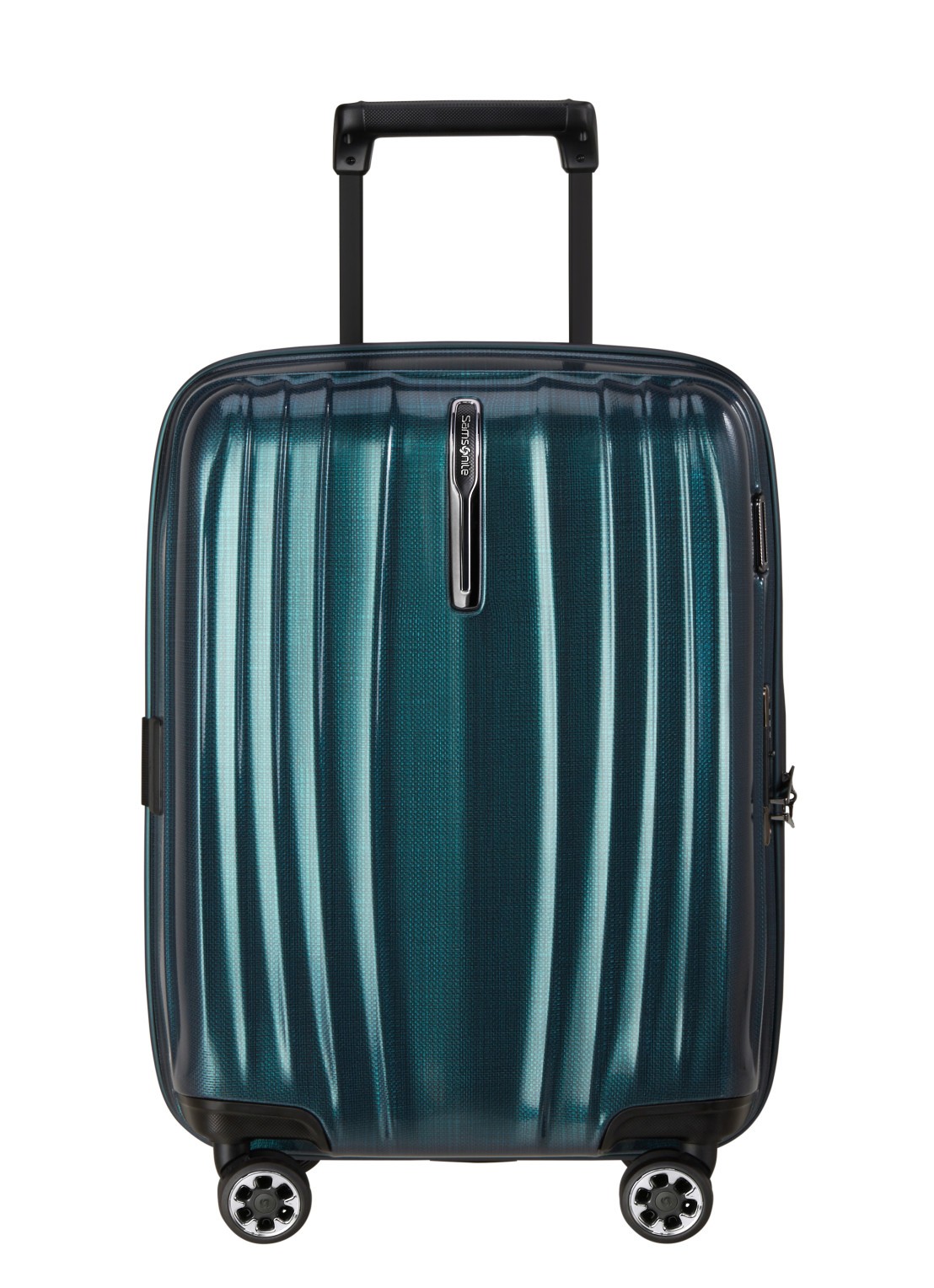 Samsonite Nexis vergrootbare spinner 55 cm - voorkant 2 petrol
