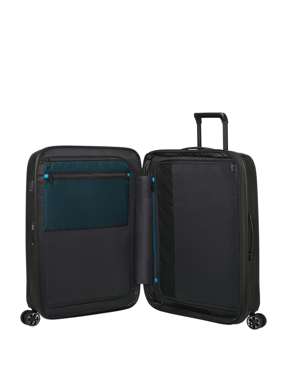 Samsonite Nexis vergrootbare spinner 70 cm - achterkant zwart