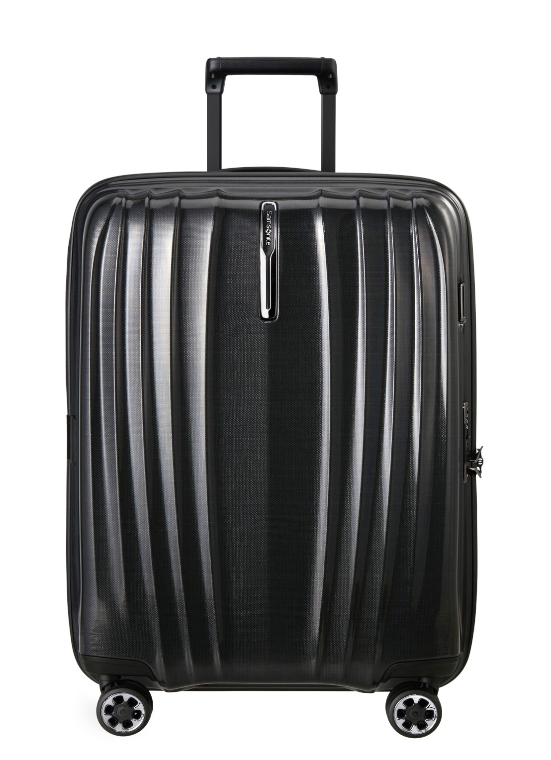 Samsonite Nexis vergrootbare spinner 70 cm - voorkant 2 zwart