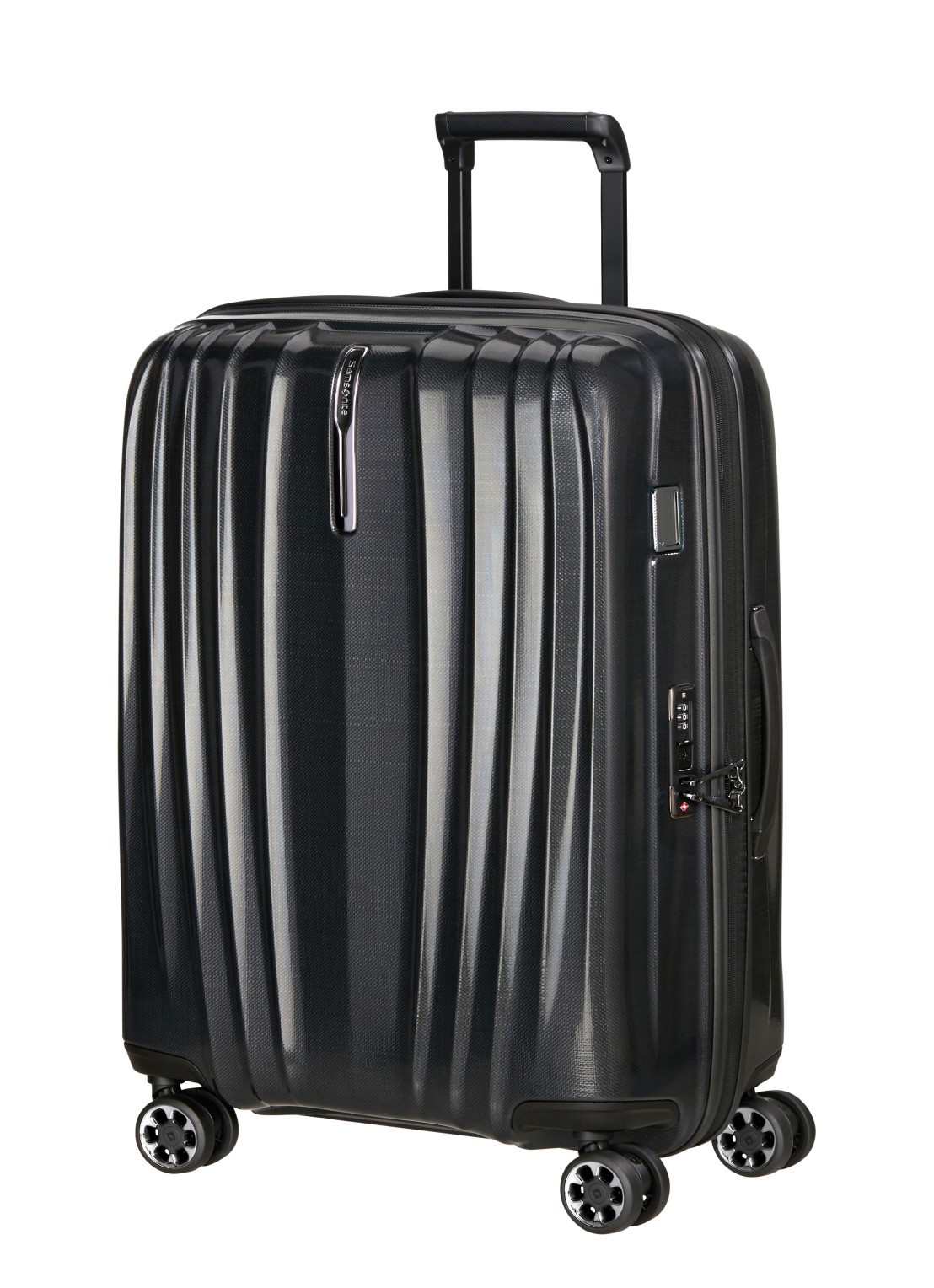 Samsonite Nexis vergrootbare spinner 70 cm - voorkant 3 zwart