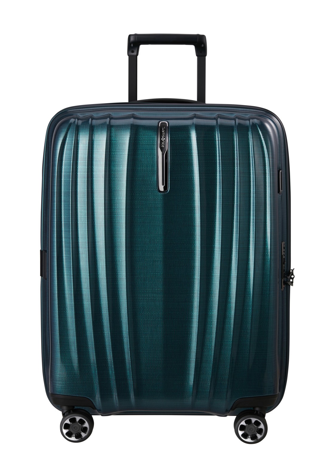 Samsonite Nexis vergrootbare spinner 70 cm - voorkant 2 petrol