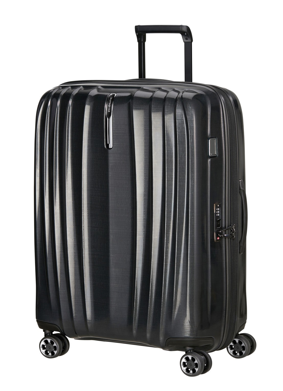 Samsonite Nexis vergrootbare spinner 76 cm - voorkant 5 zwart