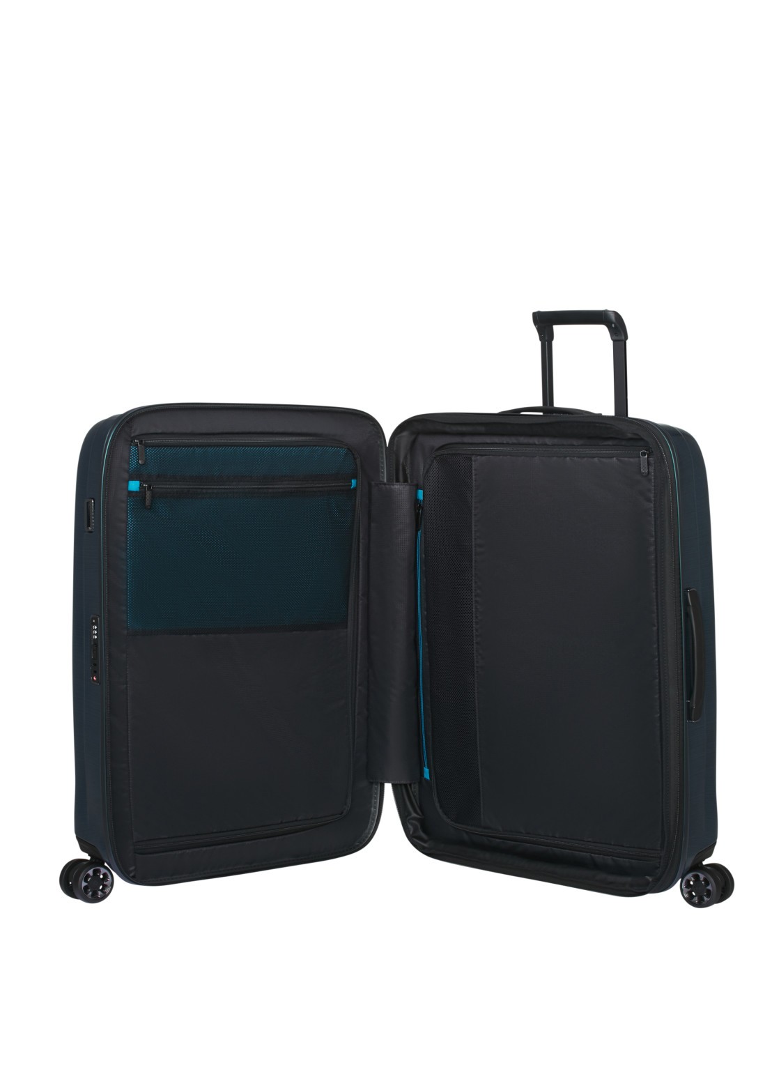 Samsonite Nexis vergrootbare spinner 76 cm - achterkant petrol