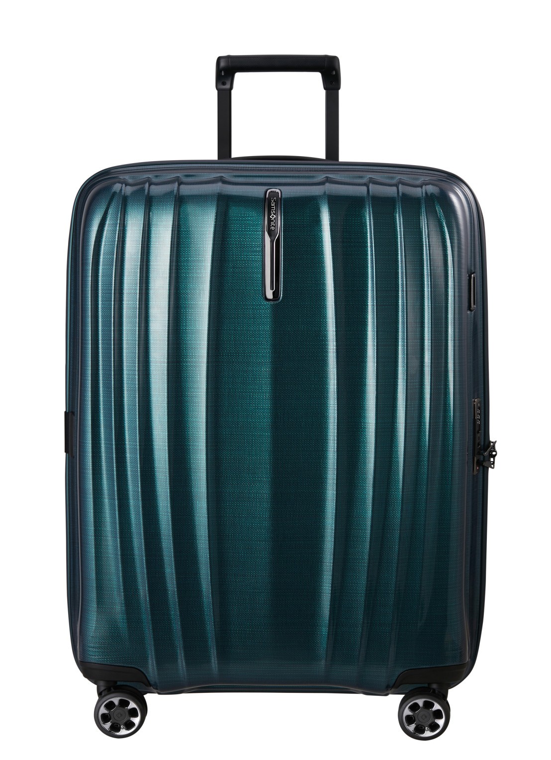 Samsonite Nexis vergrootbare spinner 76 cm - voorkant 2 petrol