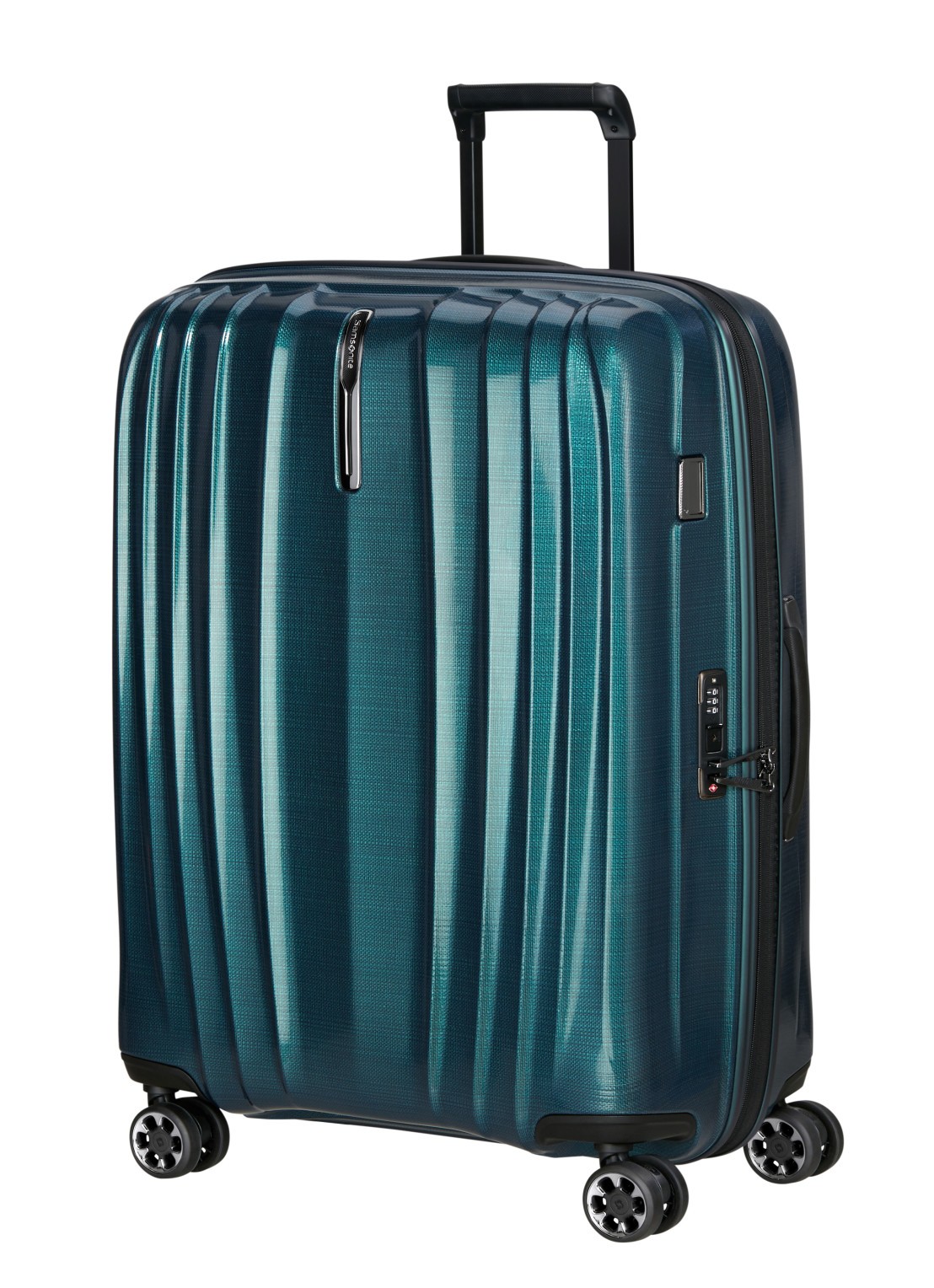 Samsonite Nexis vergrootbare spinner 76 cm - voorkant 3 petrol