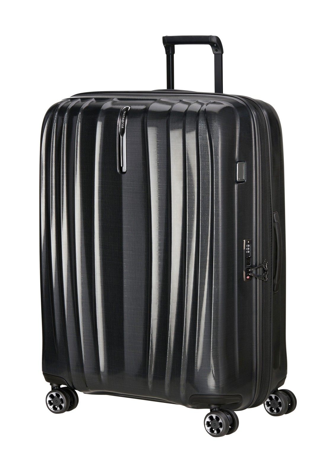 Samsonite Nexis vergrootbare spinner 82 cm - voorkant 4 zwart