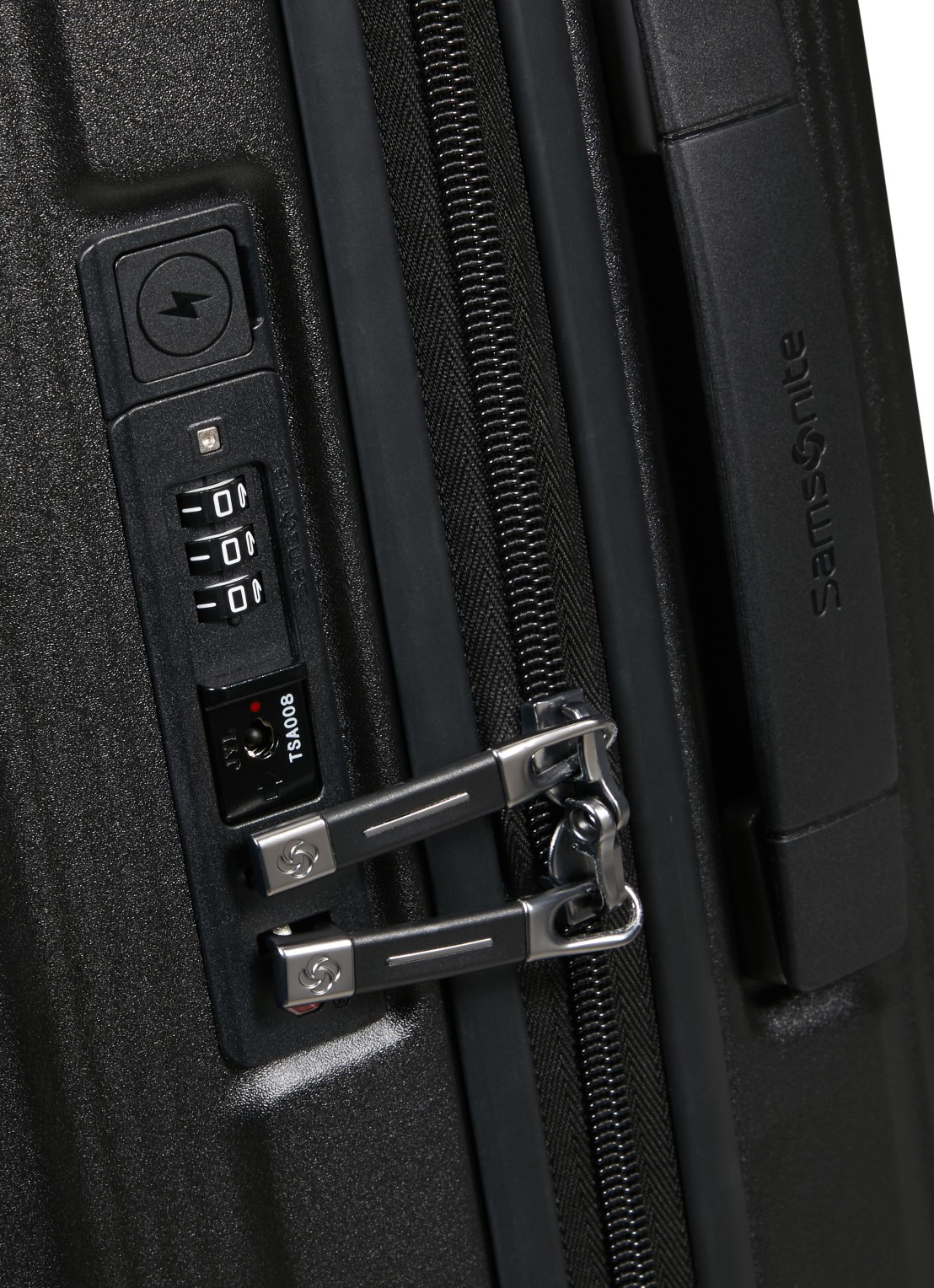 Samsonite Nuon spinner 55 cm - detail 7 zwart