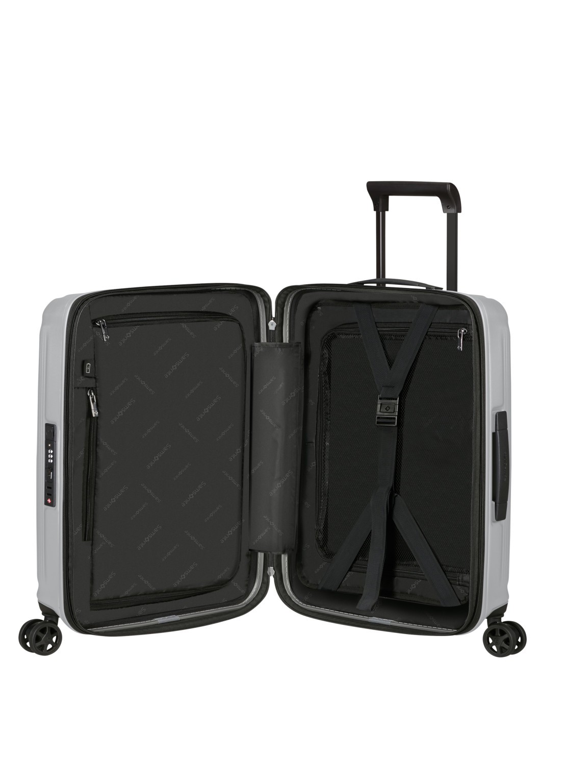 Samsonite Nuon spinner 55 cm - voorkant 2 zilver