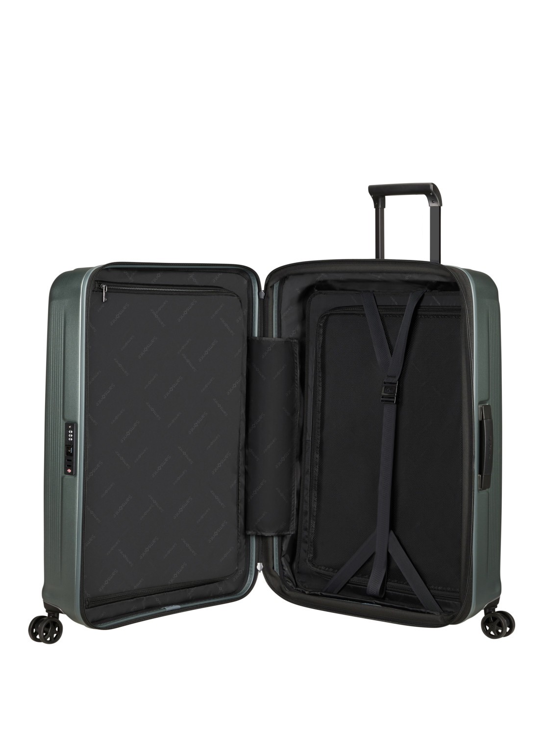 Samsonite Nuon vergrootbare spinner 69 cm - voorkant 6 khaki