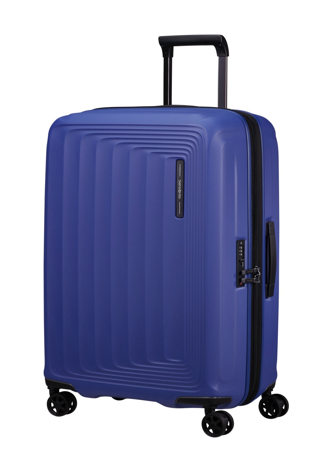 Samsonite Nuon vergrootbare spinner 69 cm - voorkant 2 donkerblauw