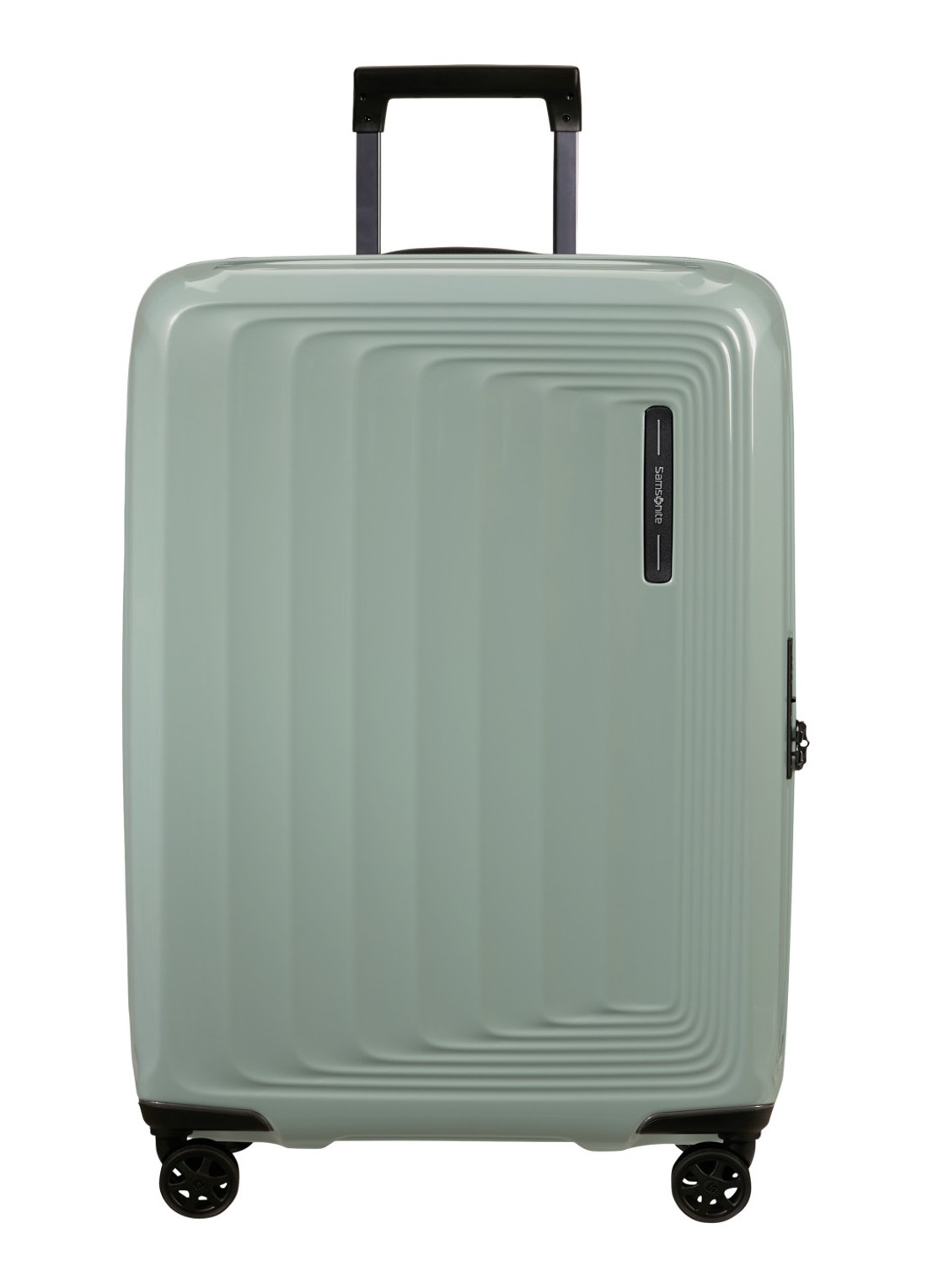 Samsonite Nuon vergrootbare spinner 69 cm - voorkant 3 metallic mineral green / lichtgroen