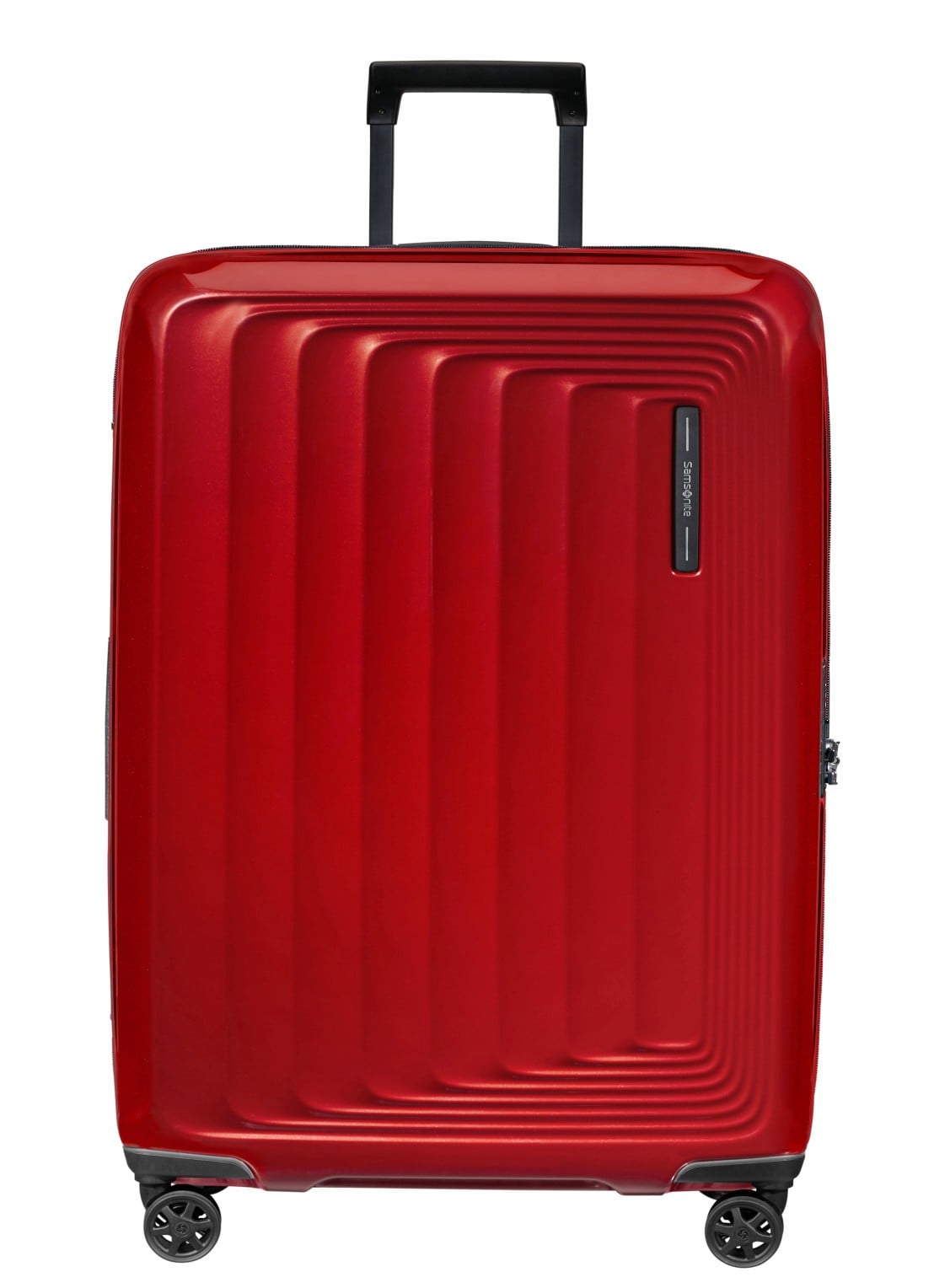 Samsonite Nuon vergrootbare spinner 75 cm - voorkant metallic red