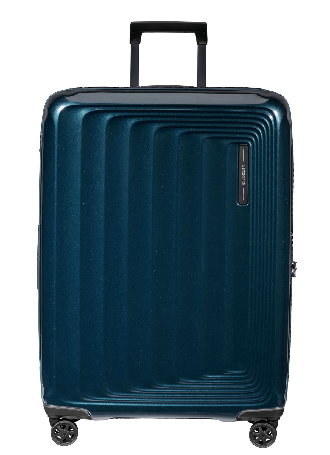Samsonite Nuon vergrootbare spinner 75 cm - voorkant donkerblauw