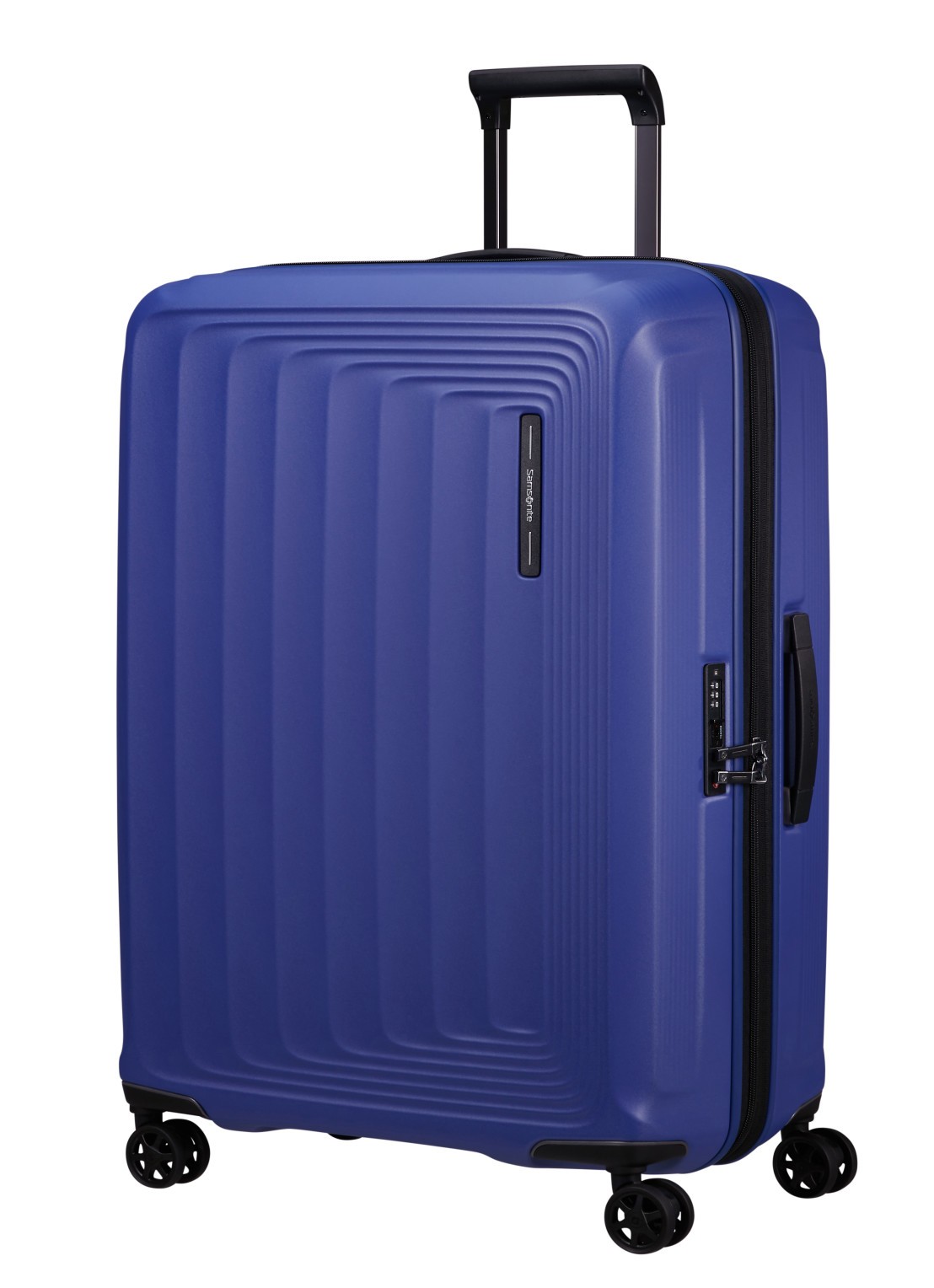 Samsonite Nuon vergrootbare spinner 75 cm - voorkant 5 donkerblauw