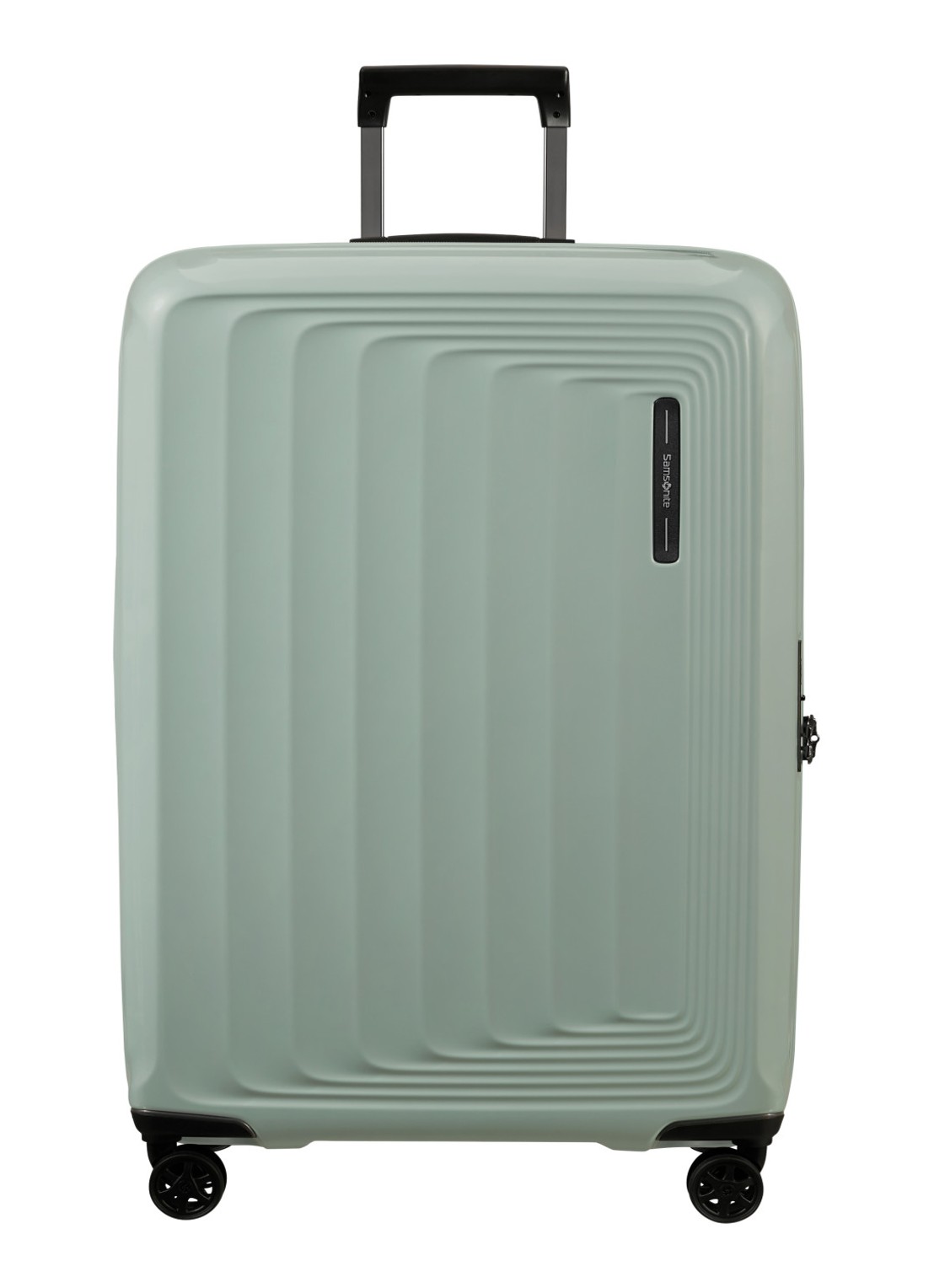 Samsonite Nuon vergrootbare spinner 75 cm - voorkant 4 metallic mineral green / lichtgroen
