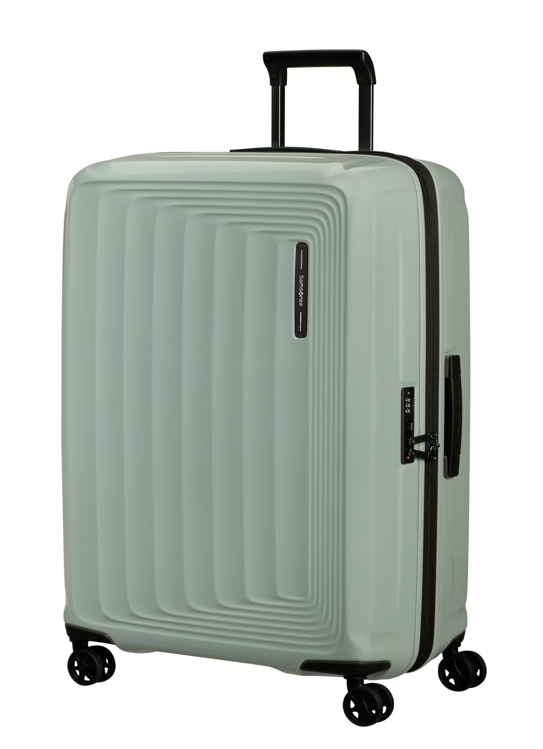 Samsonite Nuon vergrootbare spinner 75 cm - voorkant 5 metallic mineral green / lichtgroen