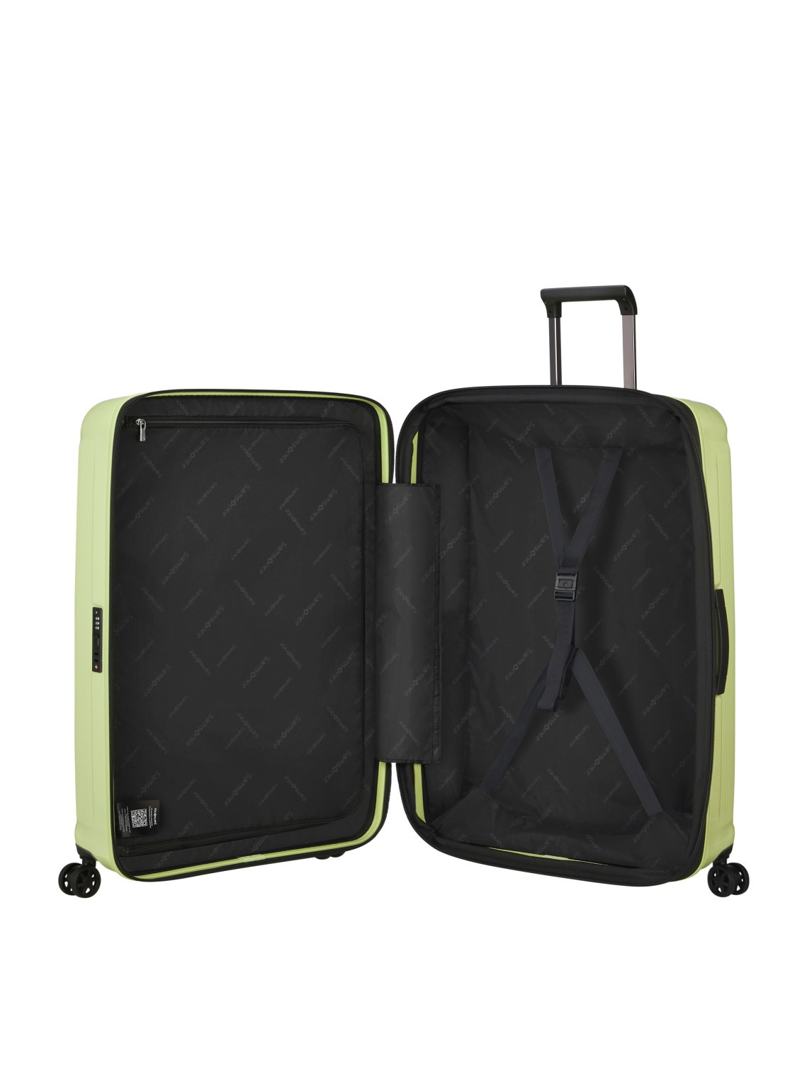 Samsonite Nuon vergrootbare spinner 81 cm - voorkant 3 lime